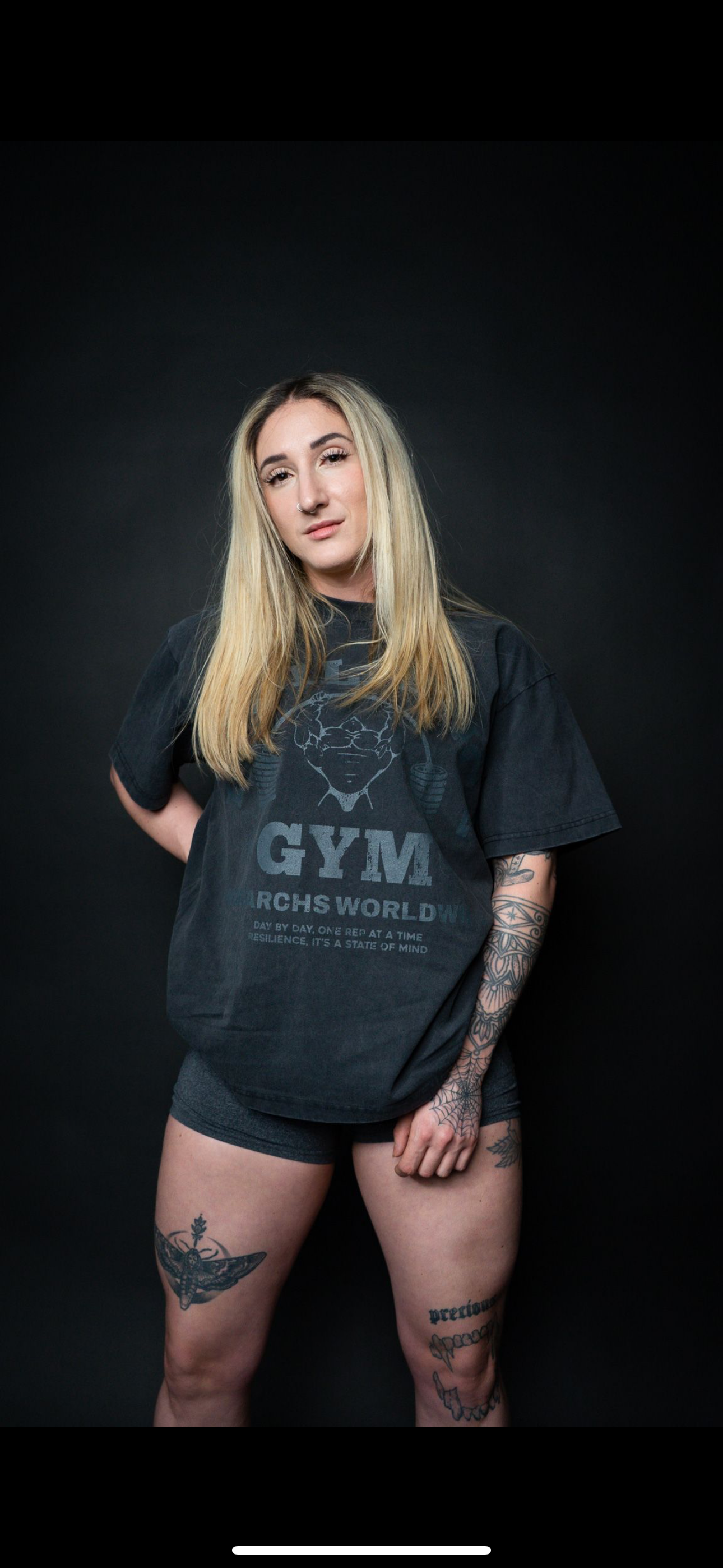 RESILIENCE GYM- OVERSIZED TEE (VINTAGE BLACK)