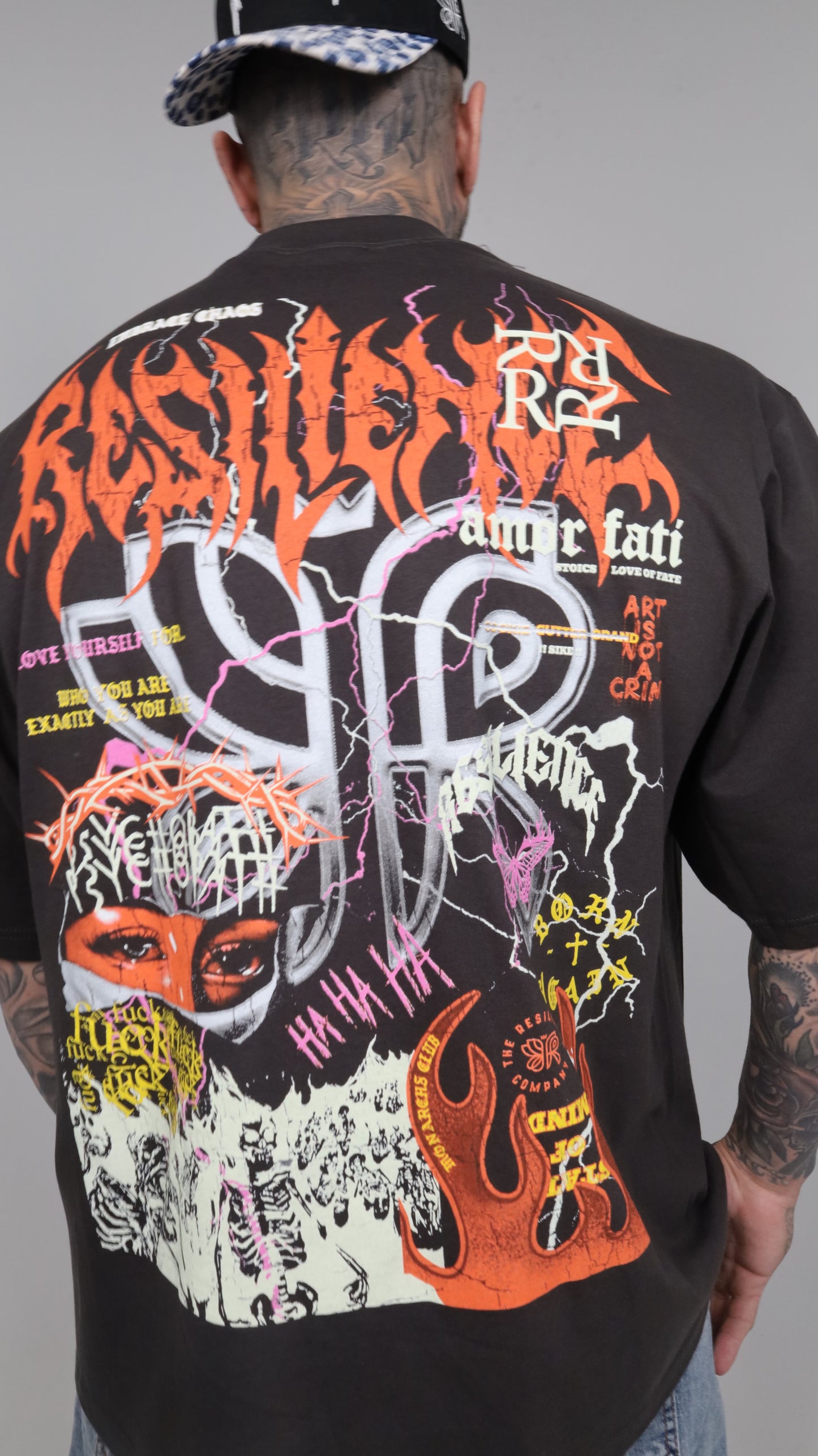 SAD BOYS SMILE AGAIN - OVERSIZE TEE (VINTAGE BLACK)