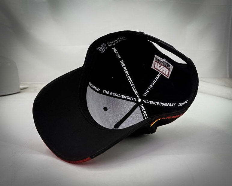 "RESILIENCE RACING" 5 PANEL SNAPBACK HAT IN BLACK
