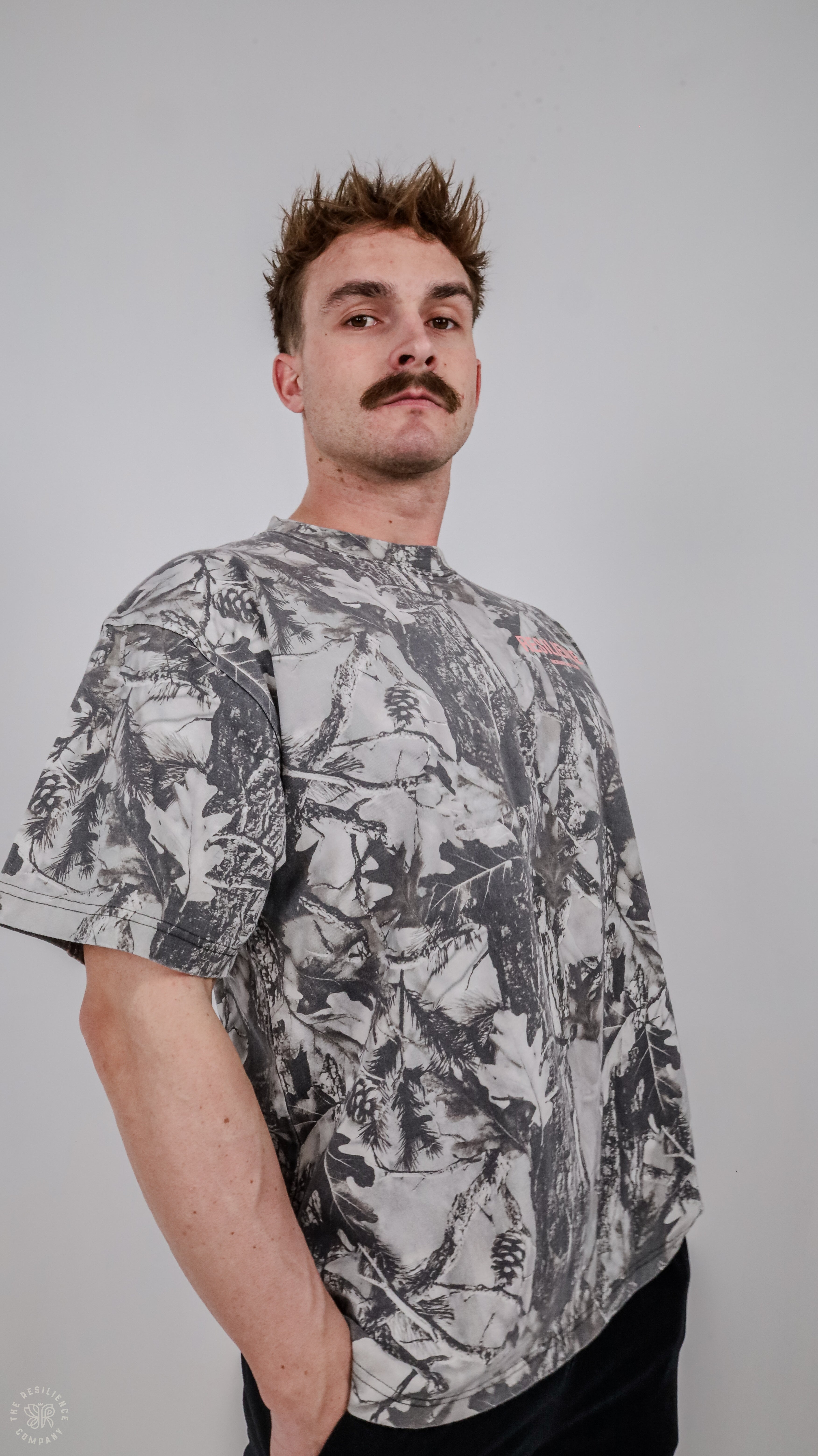 Monarchs Club -  Oversized Tee | Vintage Tree Camo/ PINK