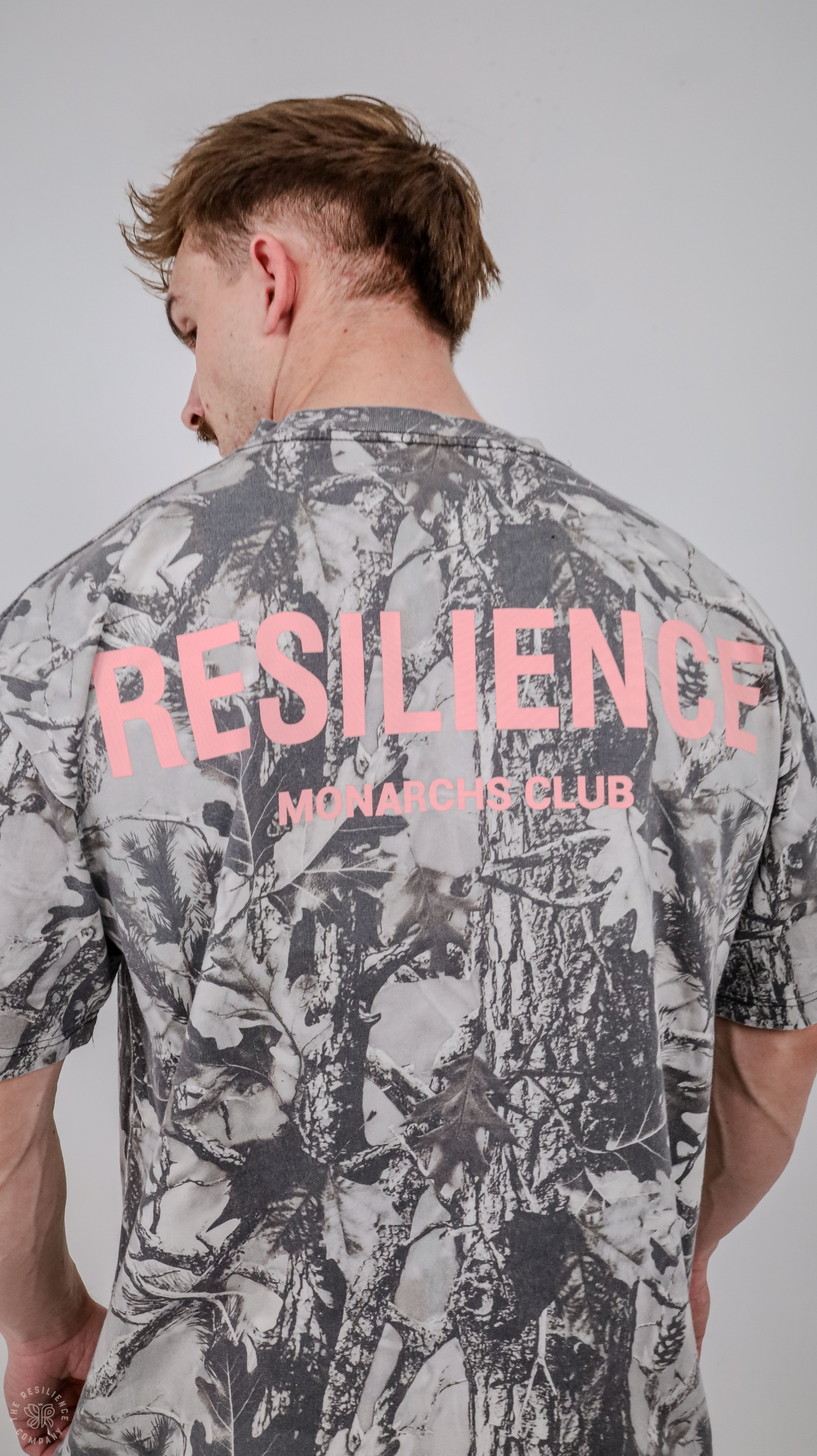 Monarchs Club -  Oversized Tee | Vintage Tree Camo/ PINK