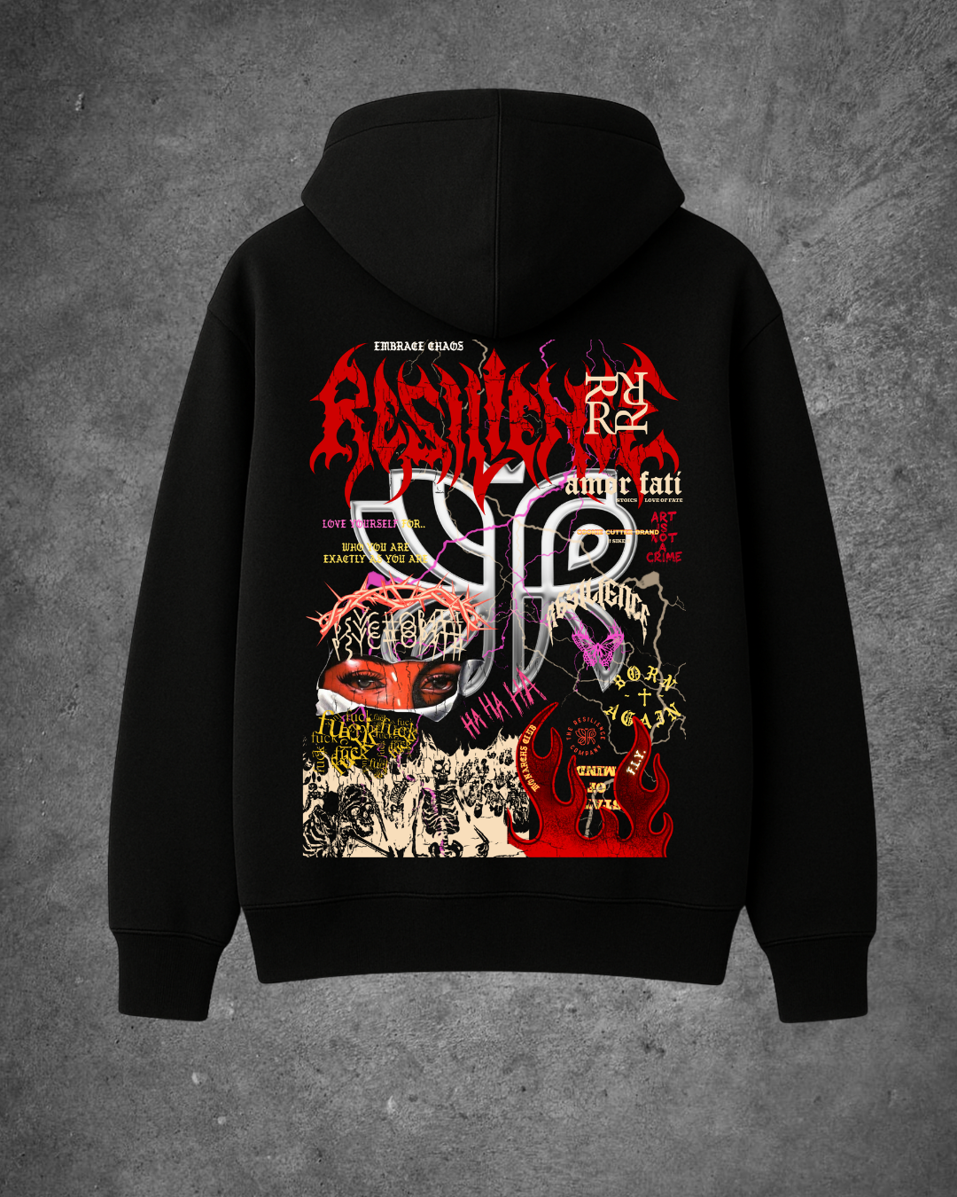 SAD BOYS SMILE AGAIN - HEAVYWEIGHT HOODIE (BLACK)