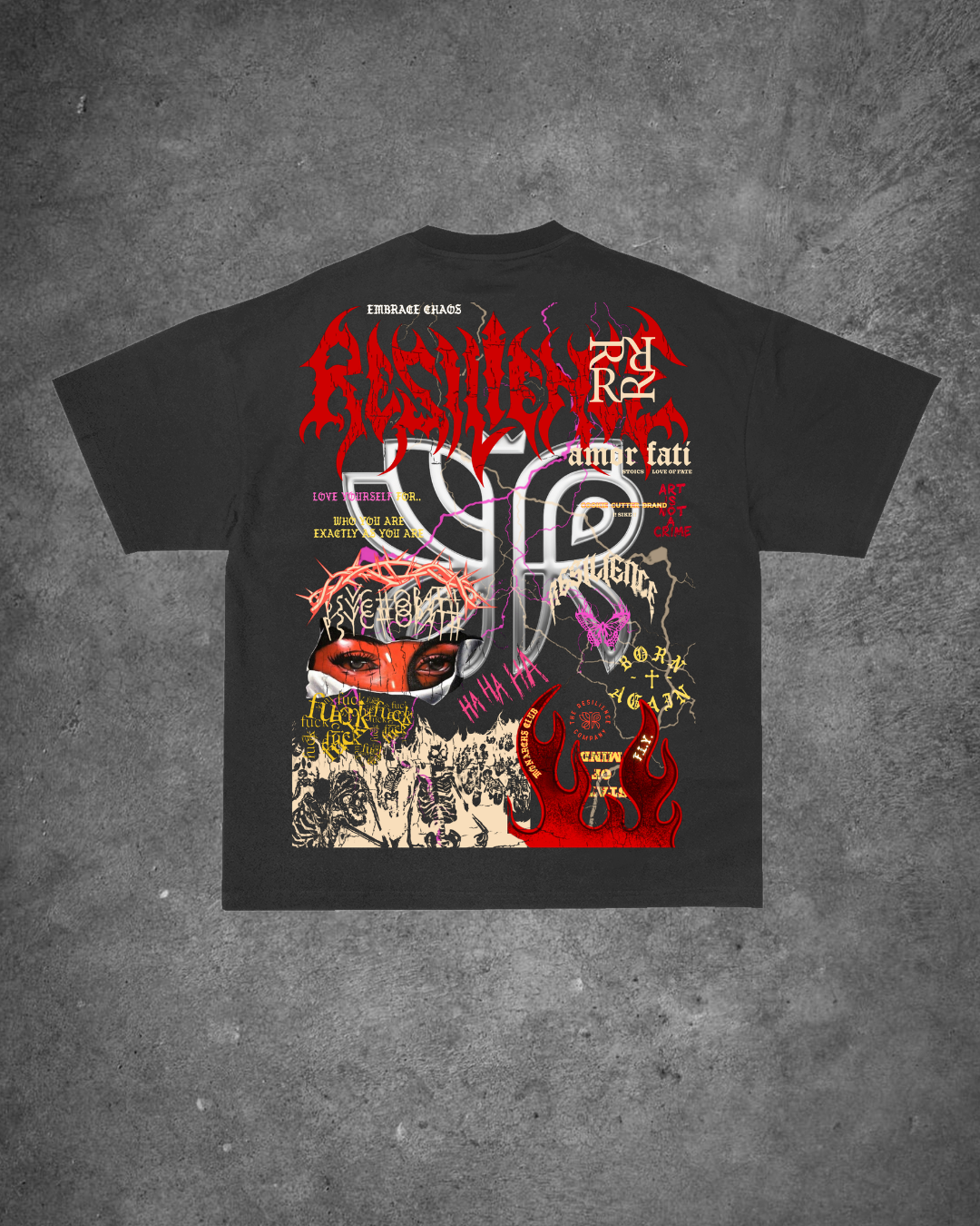 SAD BOYS SMILE AGAIN - OVERSIZE TEE (VINTAGE BLACK)