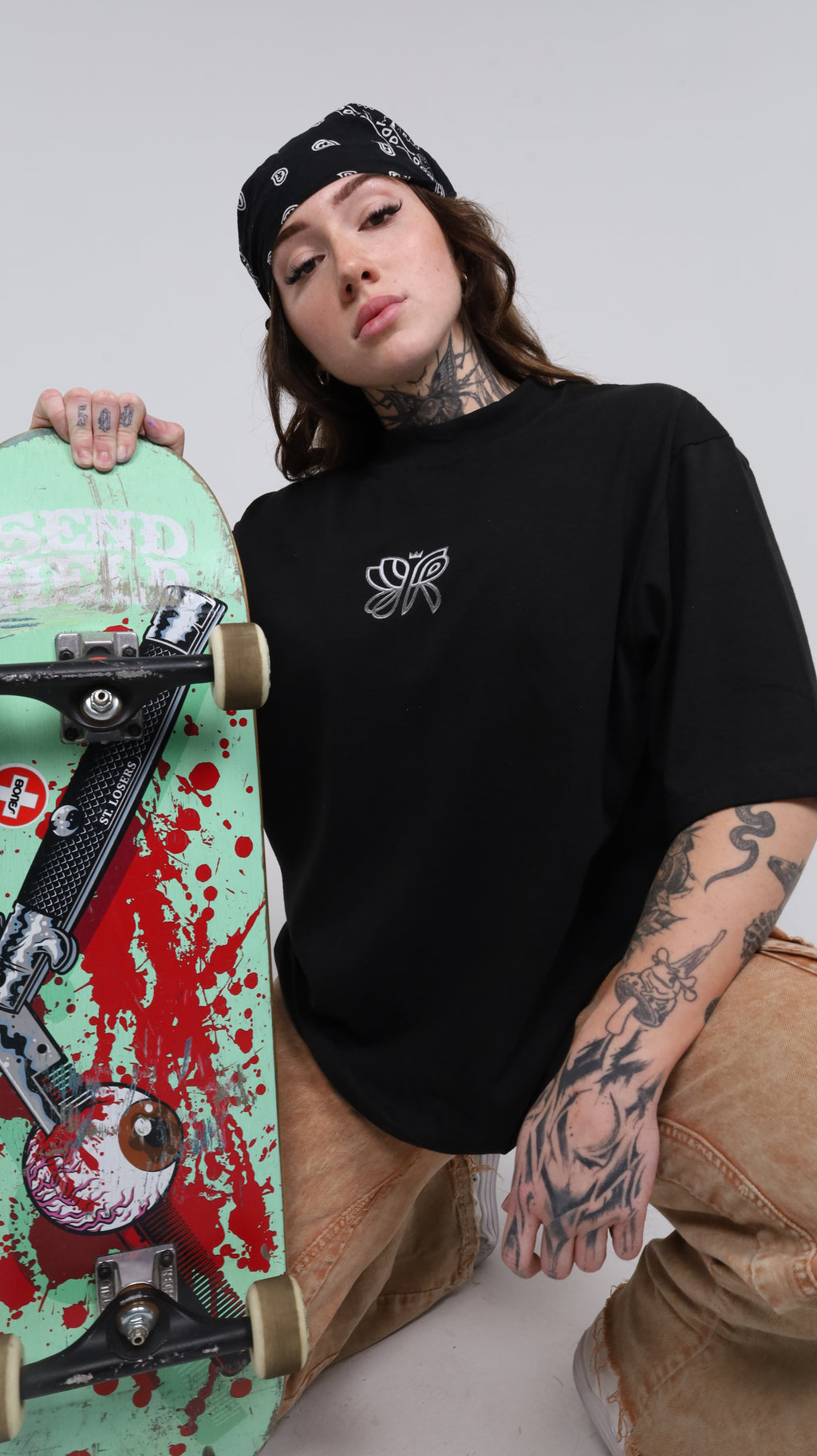 SAD BOYS SMILE AGAIN - OVERSIZE TEE  (BLACK)