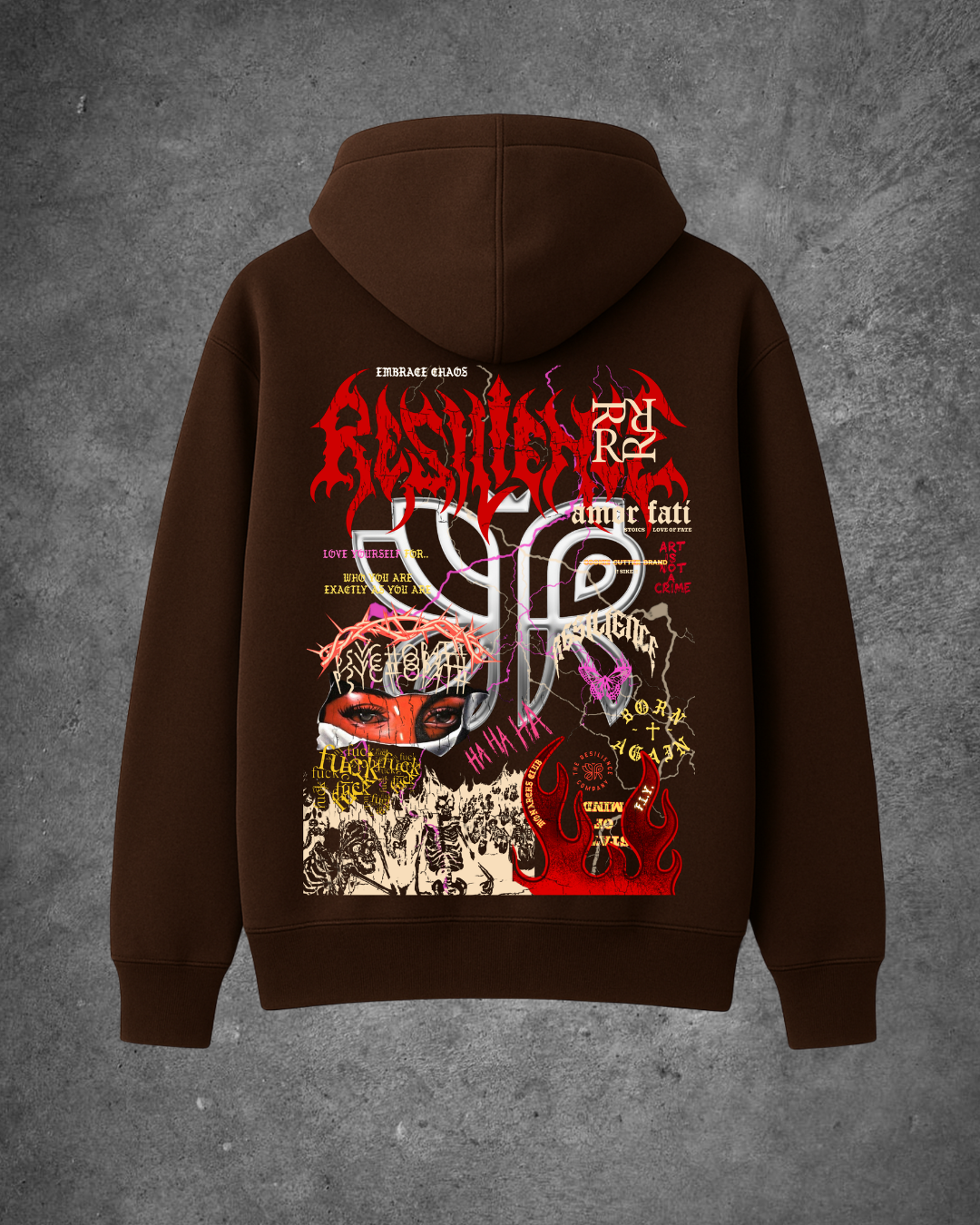 SAD BOYS SMILE AGAIN - HEAVYWEIGHT HOODIE (BROWN)