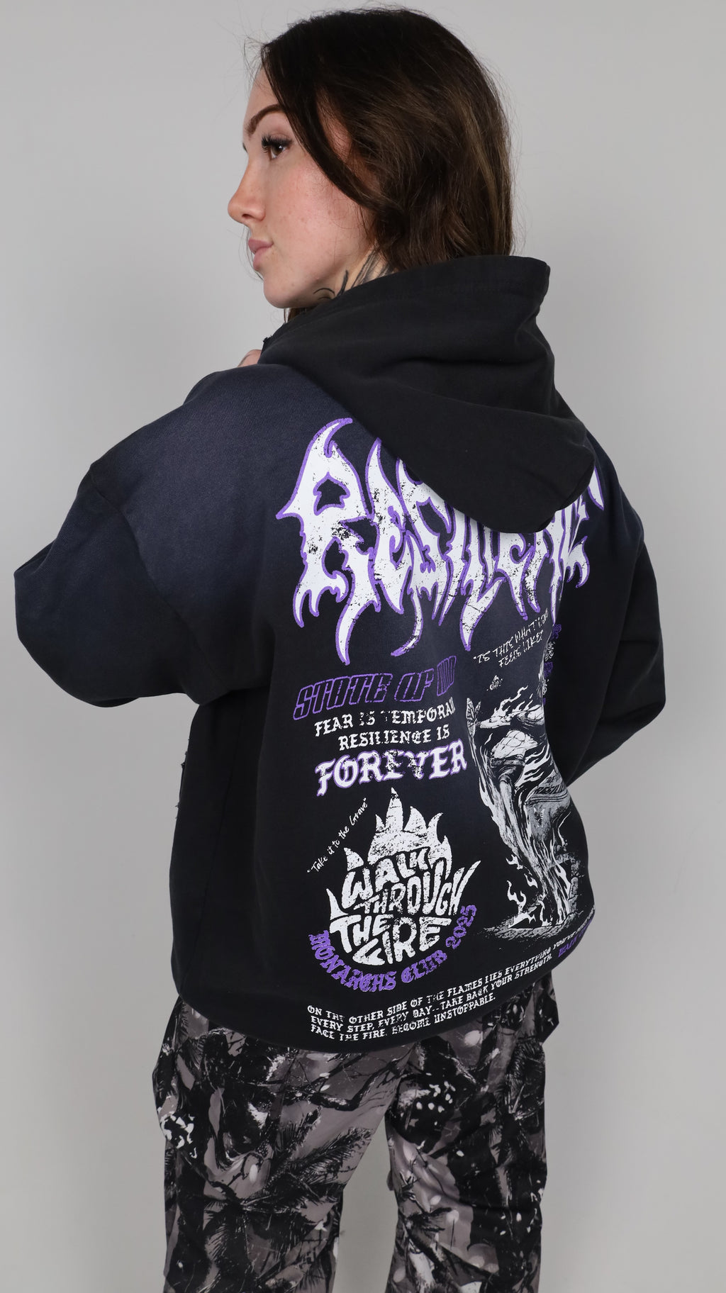 WALK THROUGH FIRE - LUXURY POTASSIUM WASHED HOODIE (1 of 8 MADE)