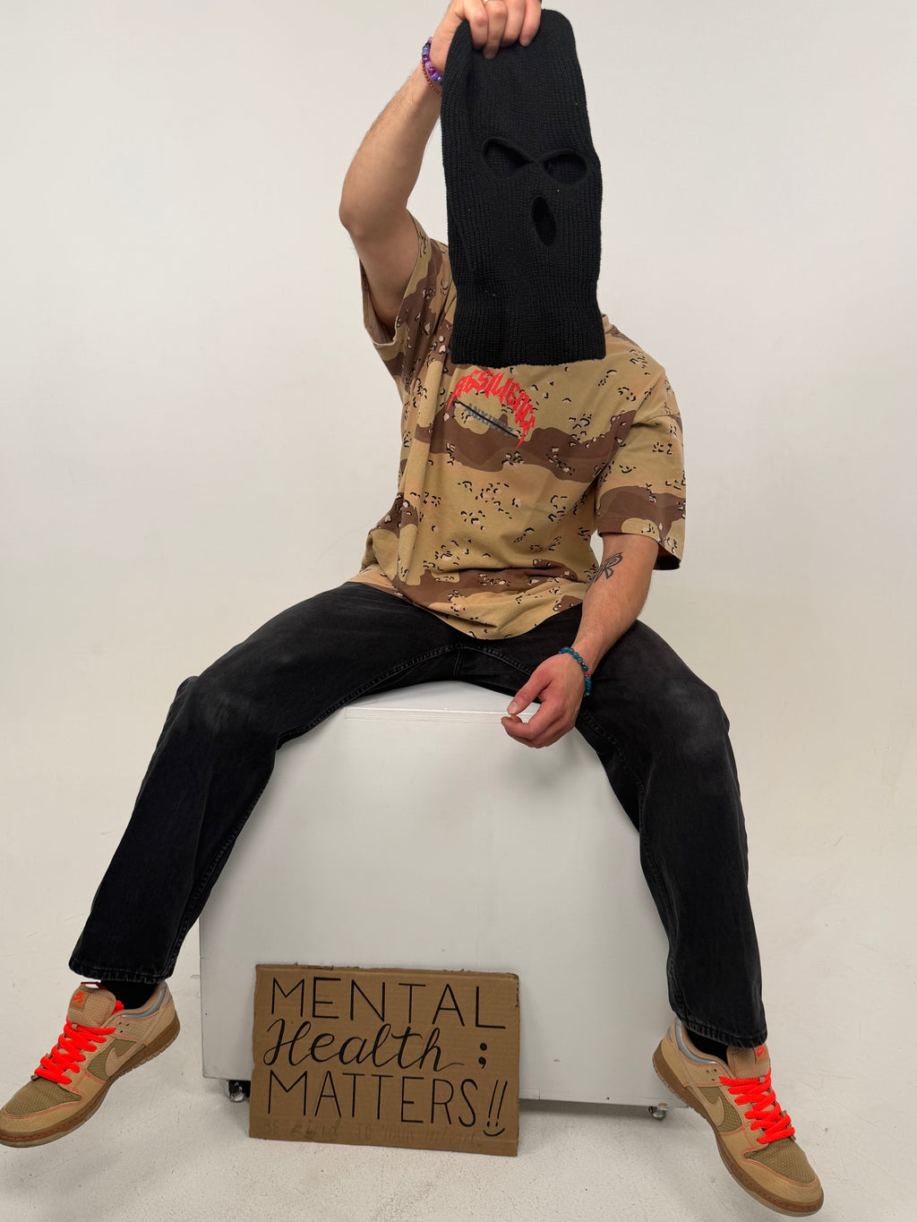 ANXIETY- “DESERT CAMO OVERSIZE TEE”