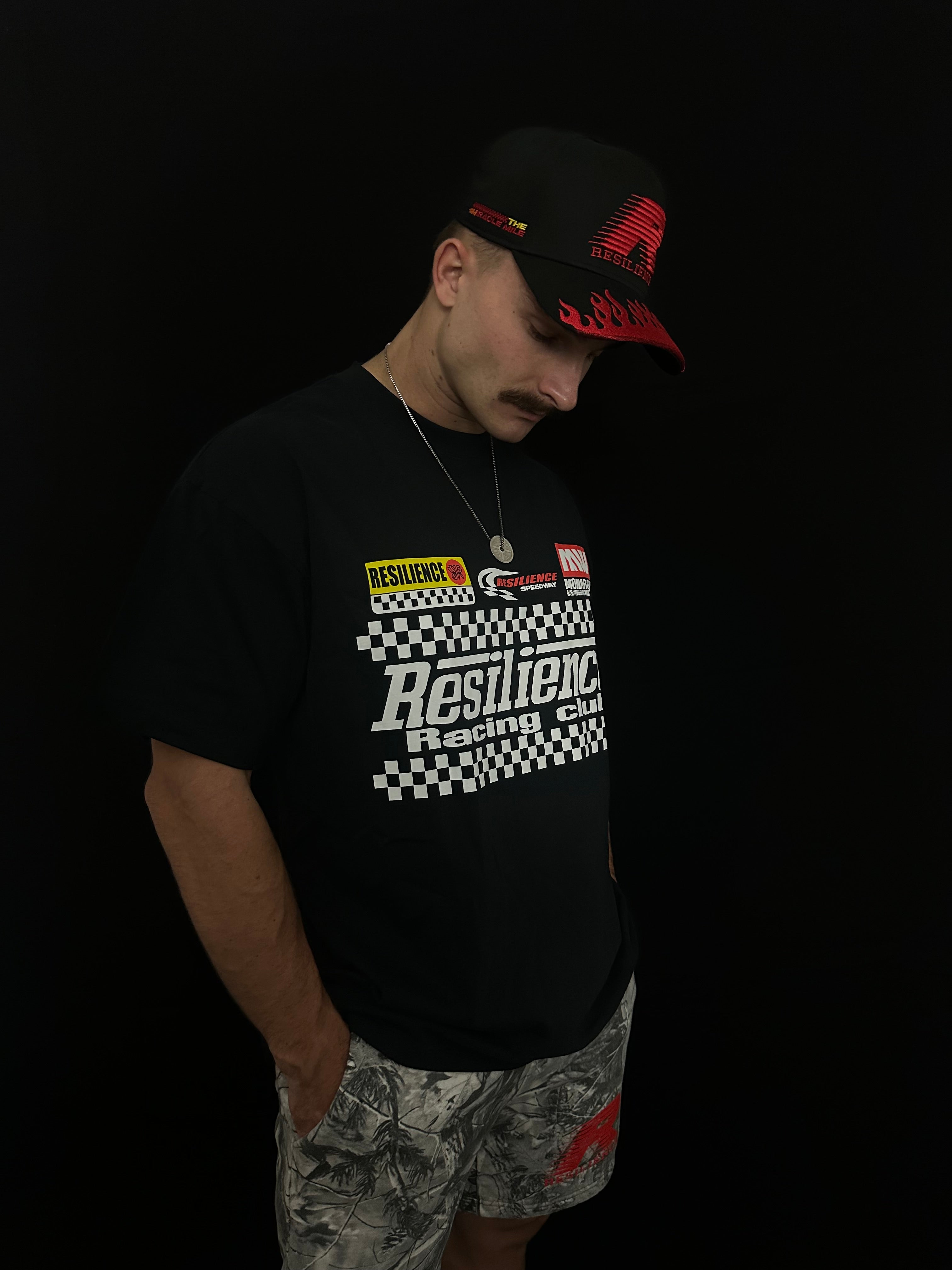 "MIRACLE MILE" - OVERSIZED TEE (BLACK)