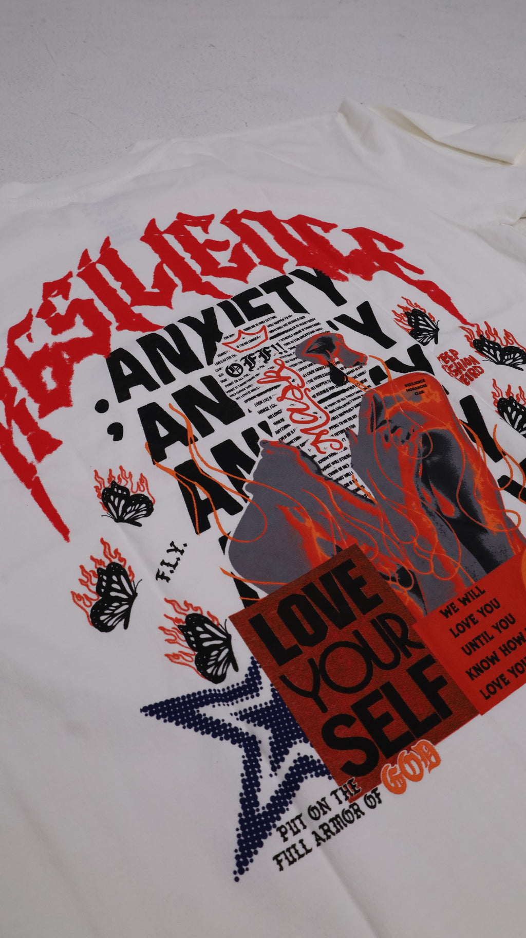 ANXIETY- “WHITE OVERSIZE TEE”