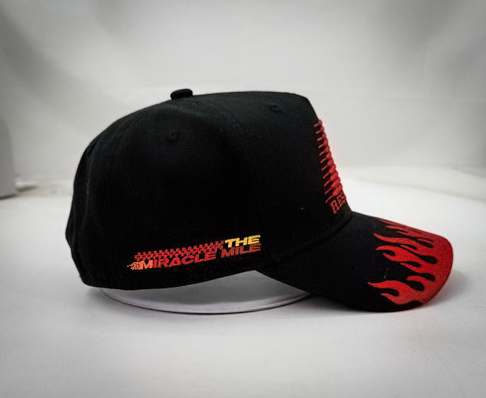 "RESILIENCE RACING" 5 PANEL SNAPBACK HAT IN BLACK