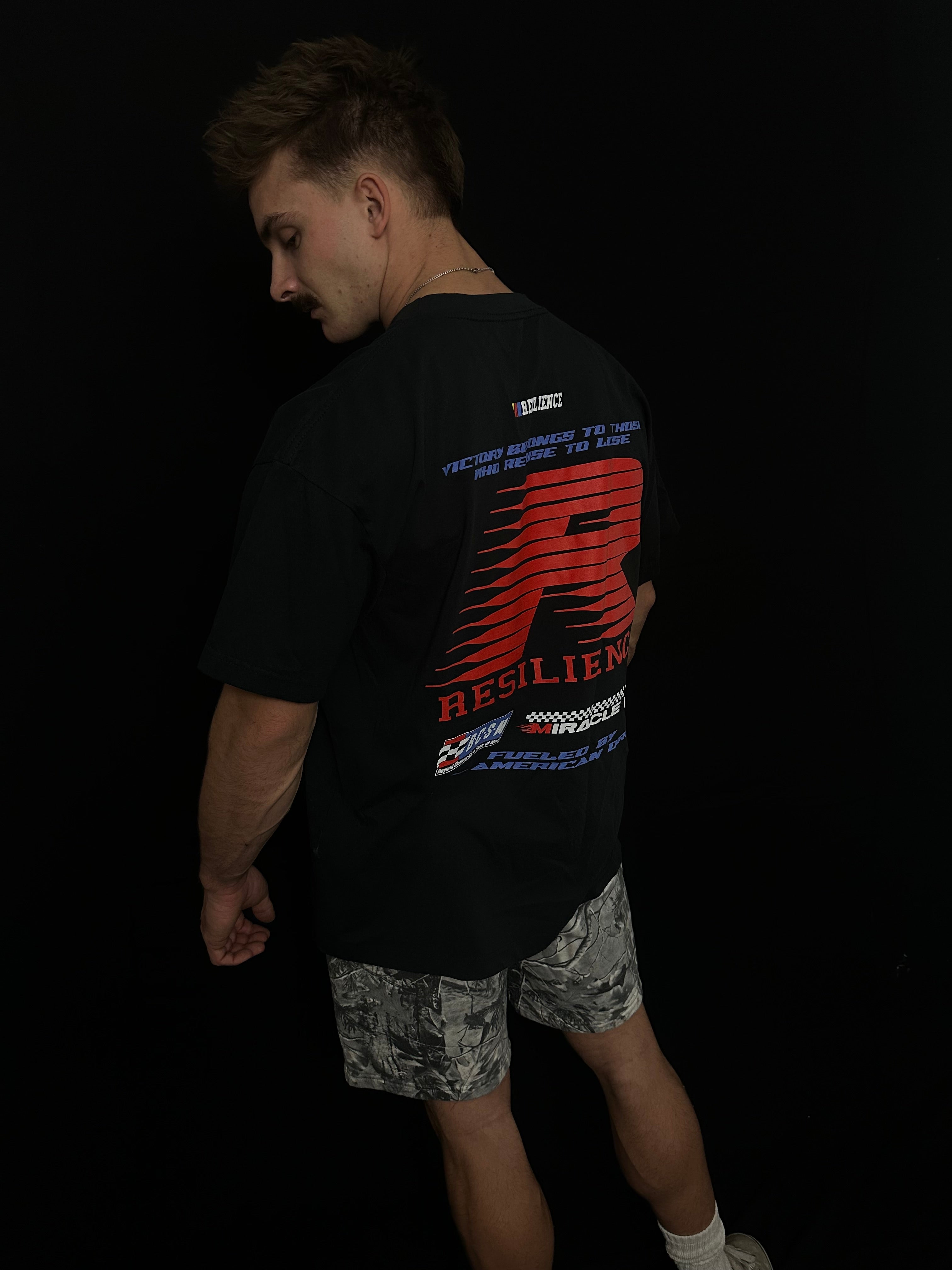 "MIRACLE MILE" - OVERSIZED TEE (BLACK)