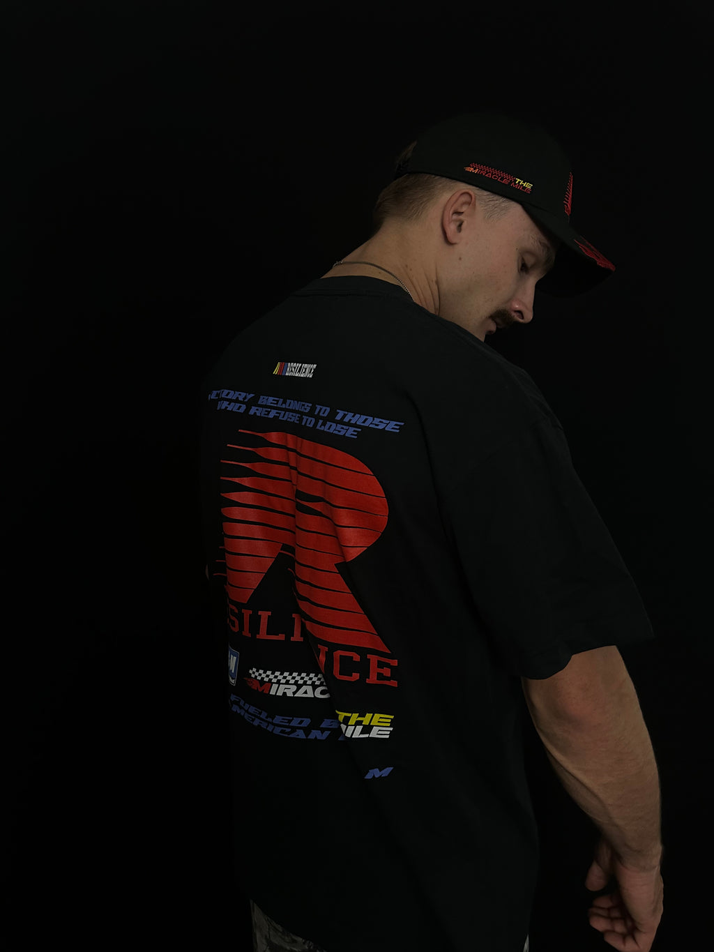 "MIRACLE MILE" - OVERSIZED TEE (BLACK)