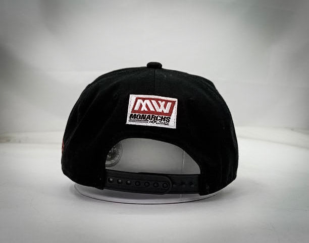 "RESILIENCE RACING" 5 PANEL SNAPBACK HAT IN BLACK