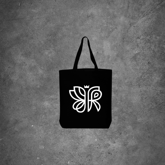 RESILIENCE - SMALL BLACK TOTE BAG (ICON LOGO)