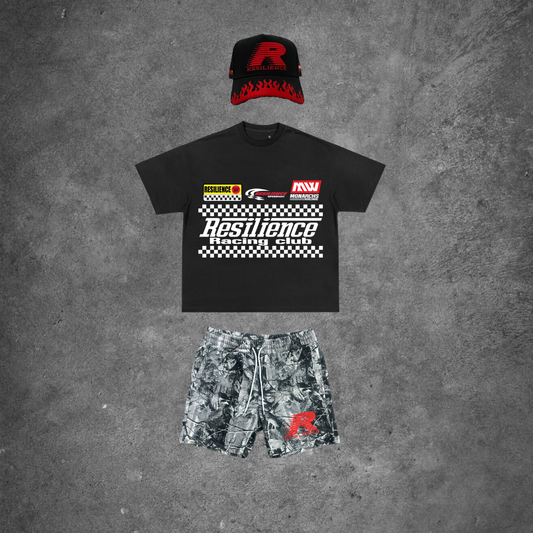 "MIRACLE MILE" BUNDLE (JET BLACK TEE + SHORTS)