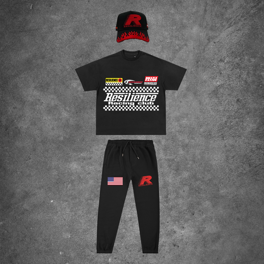 "MIRACLE MILE" BUNDLE (BLACK TEE + SWEATS)