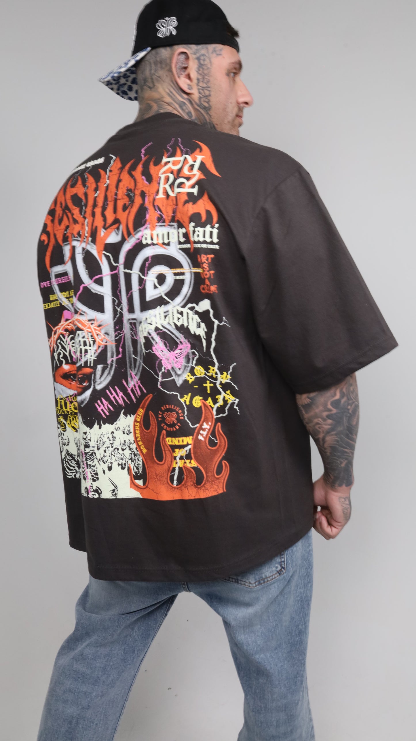 SAD BOYS SMILE AGAIN - OVERSIZE TEE (VINTAGE BLACK)