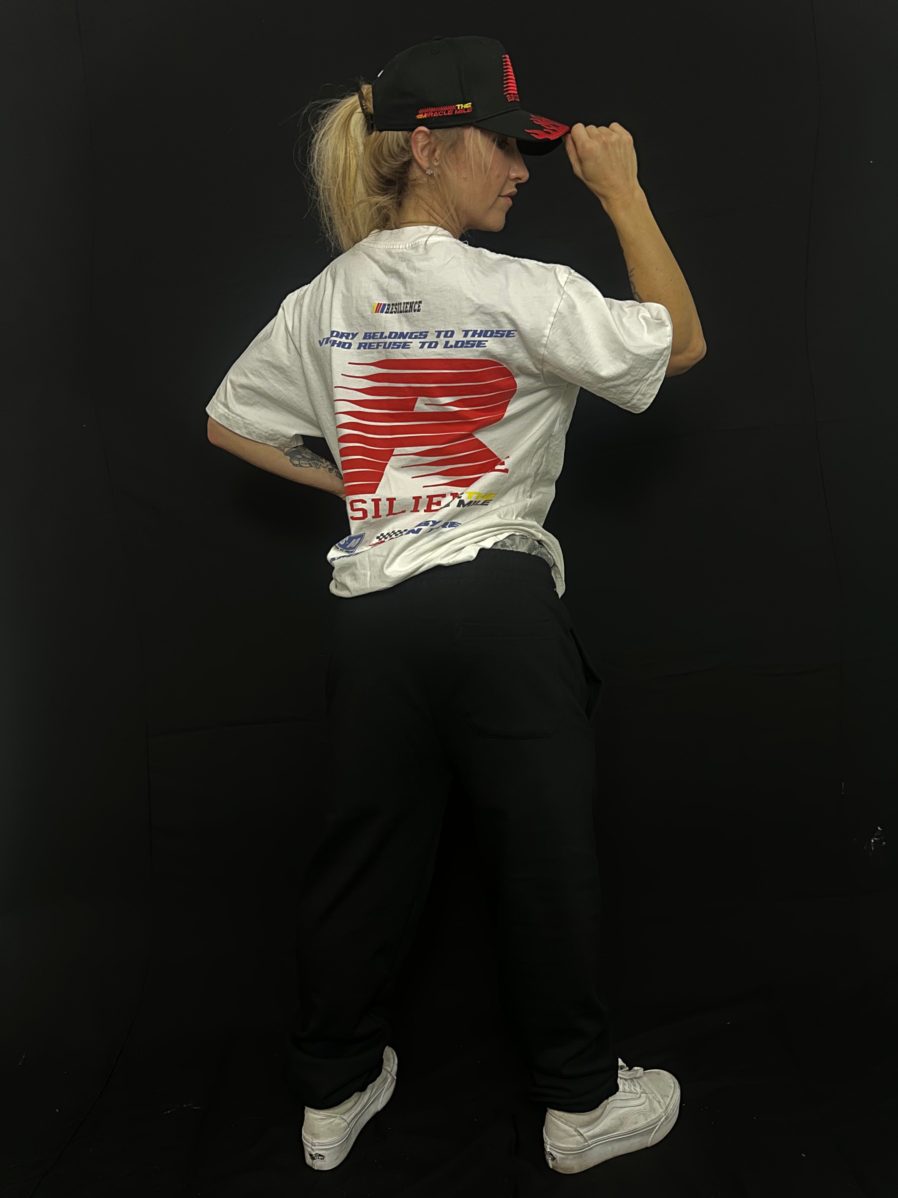 "MIRACLE MILE" - OVERSIZED TEE (BLACK)