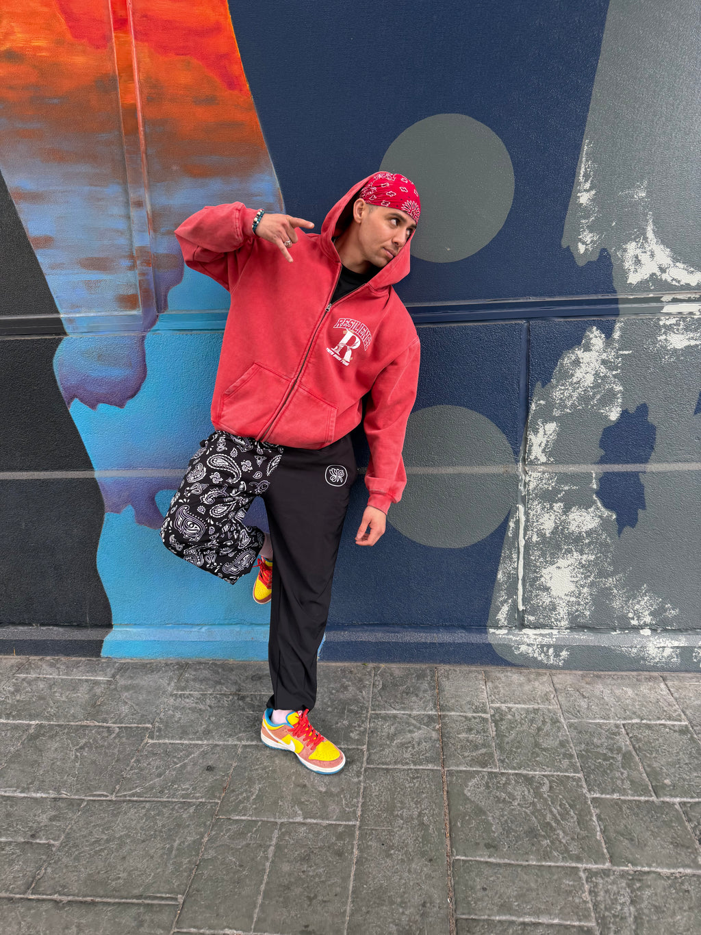 FAITH OVER FEAR - RED ZIP UP (W AMERICA PATCH)