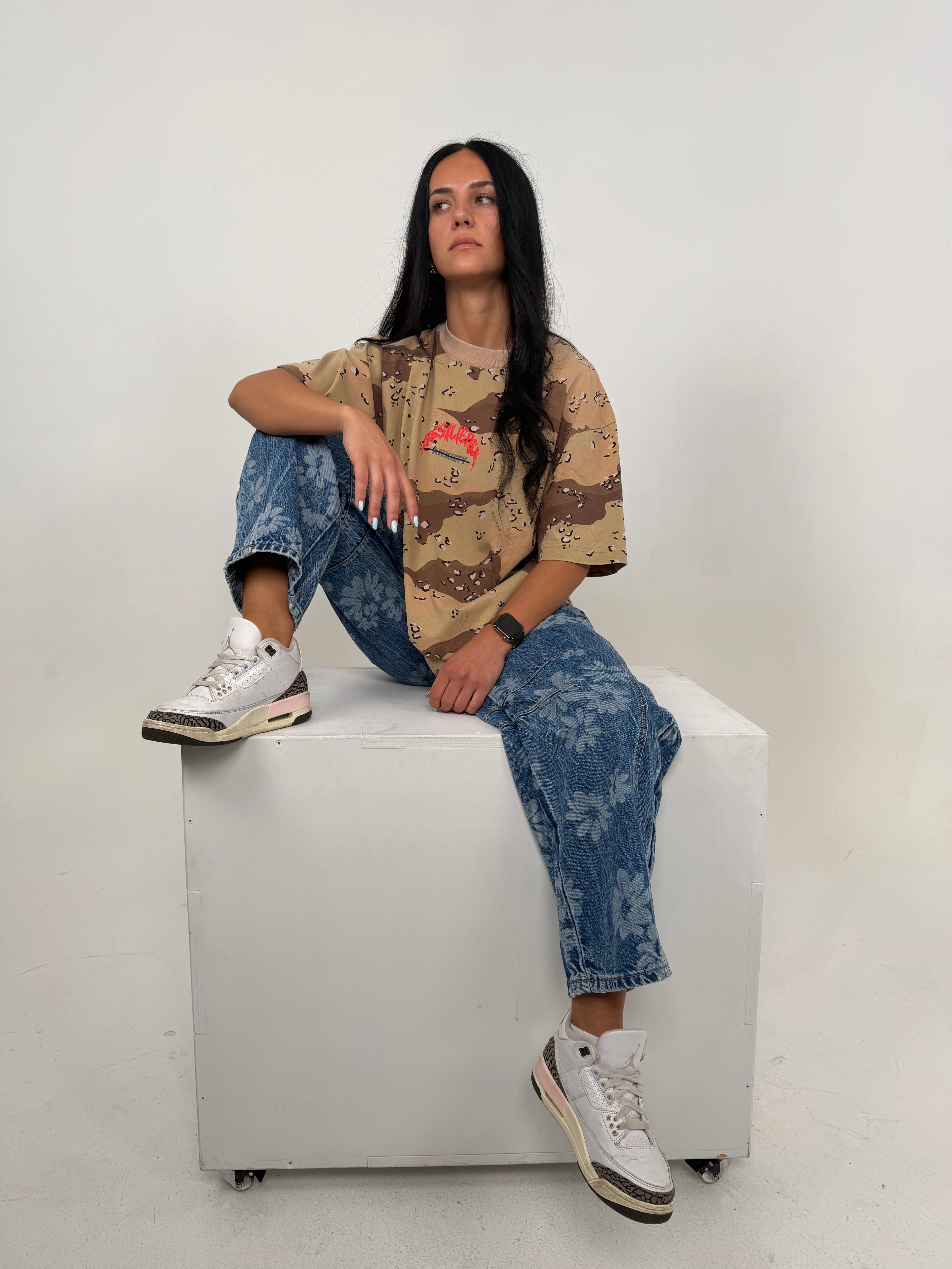 ANXIETY- “DESERT CAMO OVERSIZE TEE”