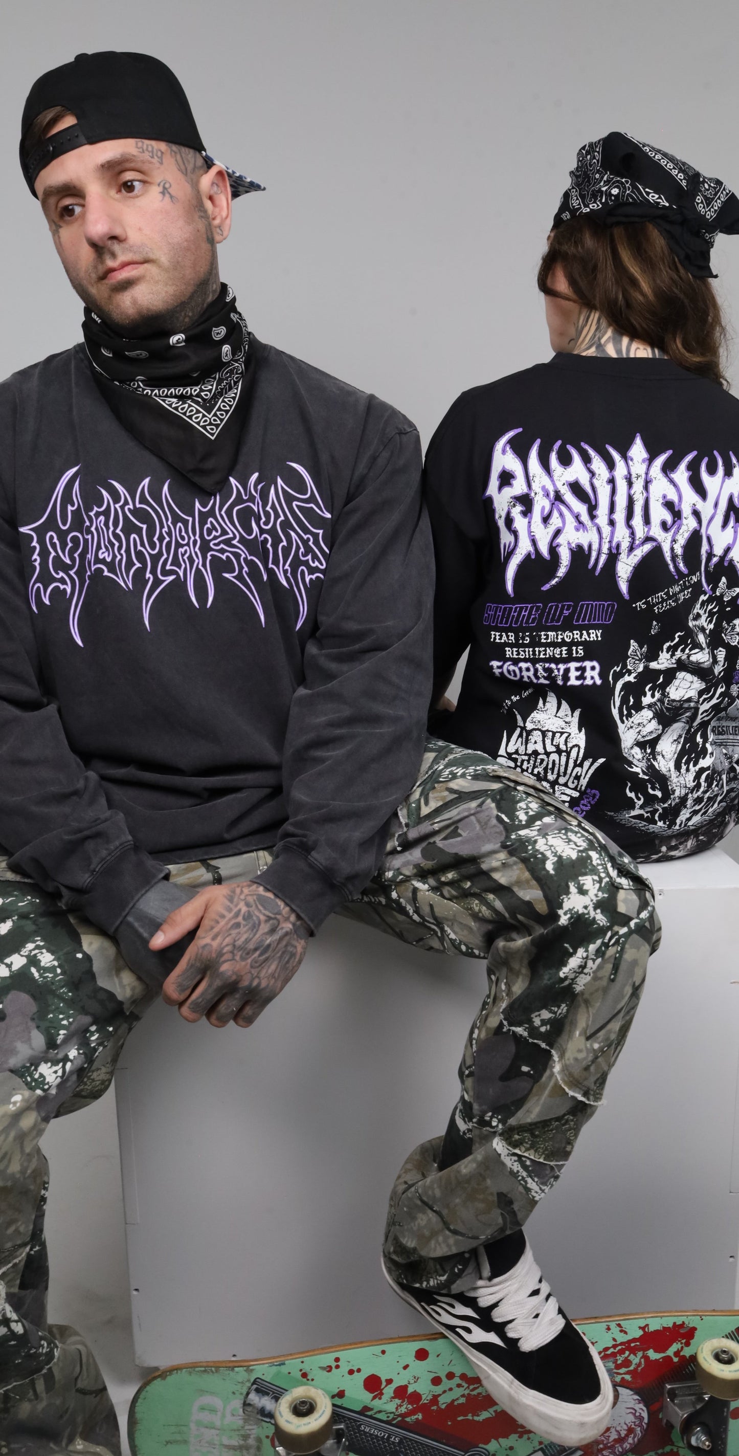 WALK THROUGH FIRE - LONGSLEEVE (VINTAGE BLACK)