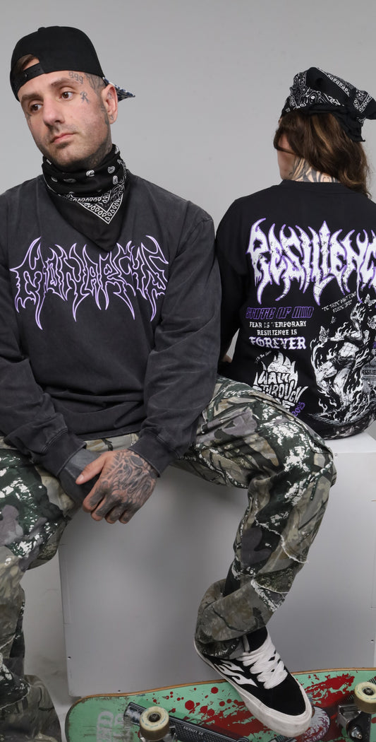 WALK THROUGH FIRE - LONGSLEEVE (VINTAGE BLACK)