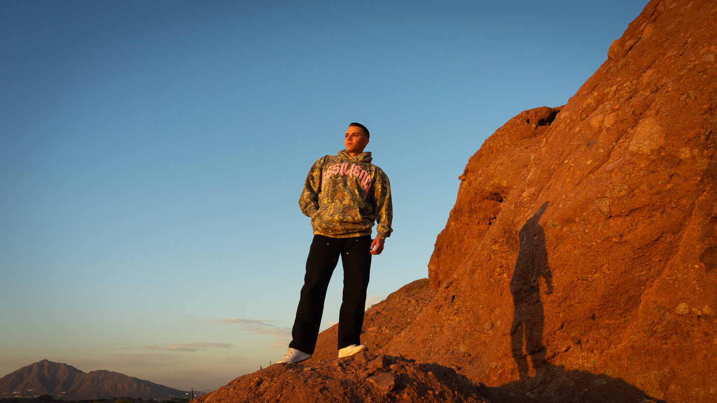 Legacy Hoodie - "TREE CAMO / PINK" *OVERSIZED*