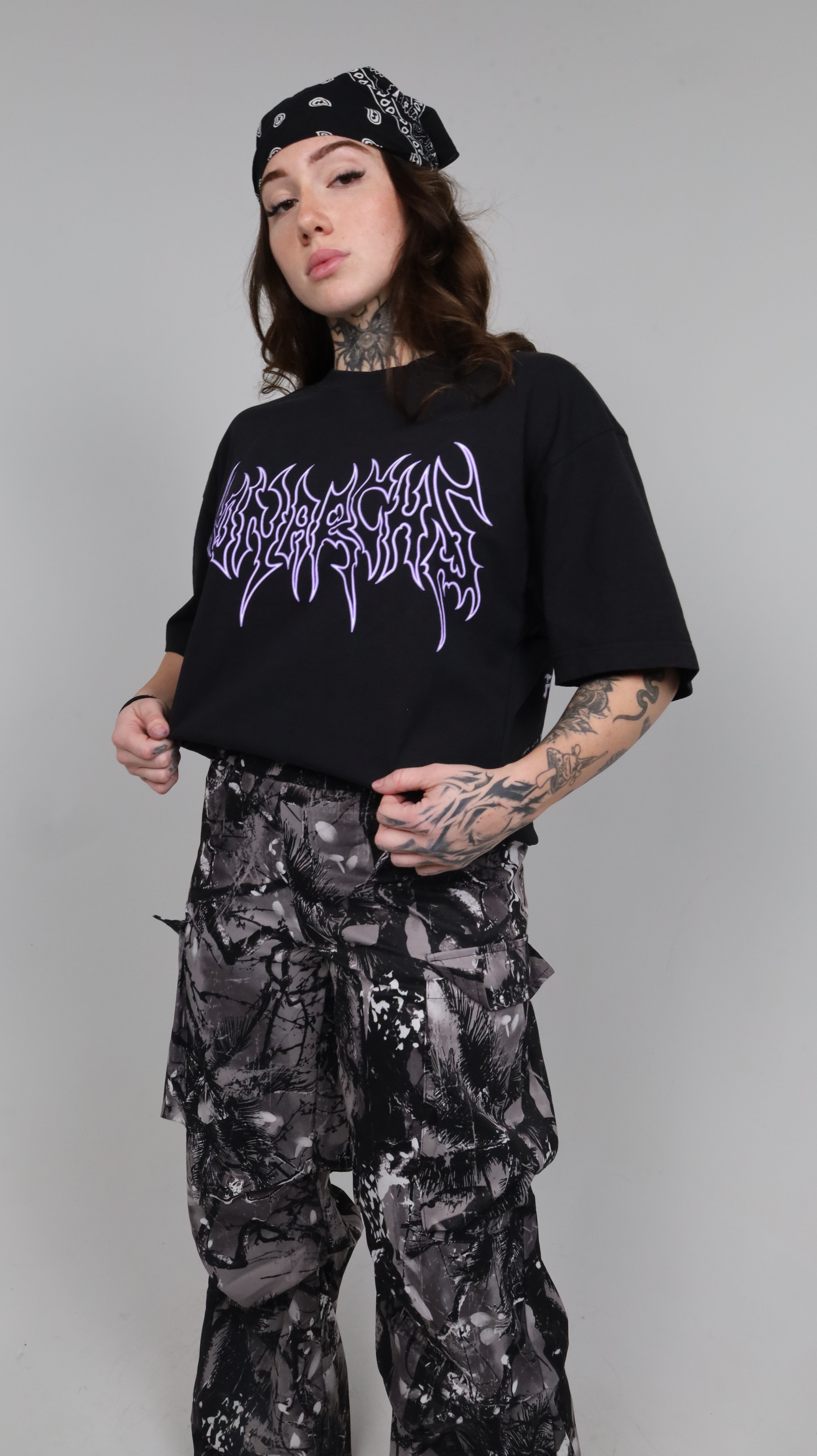 WALK THROUGH FIRE - OVERSIZE TEE (BLACK)