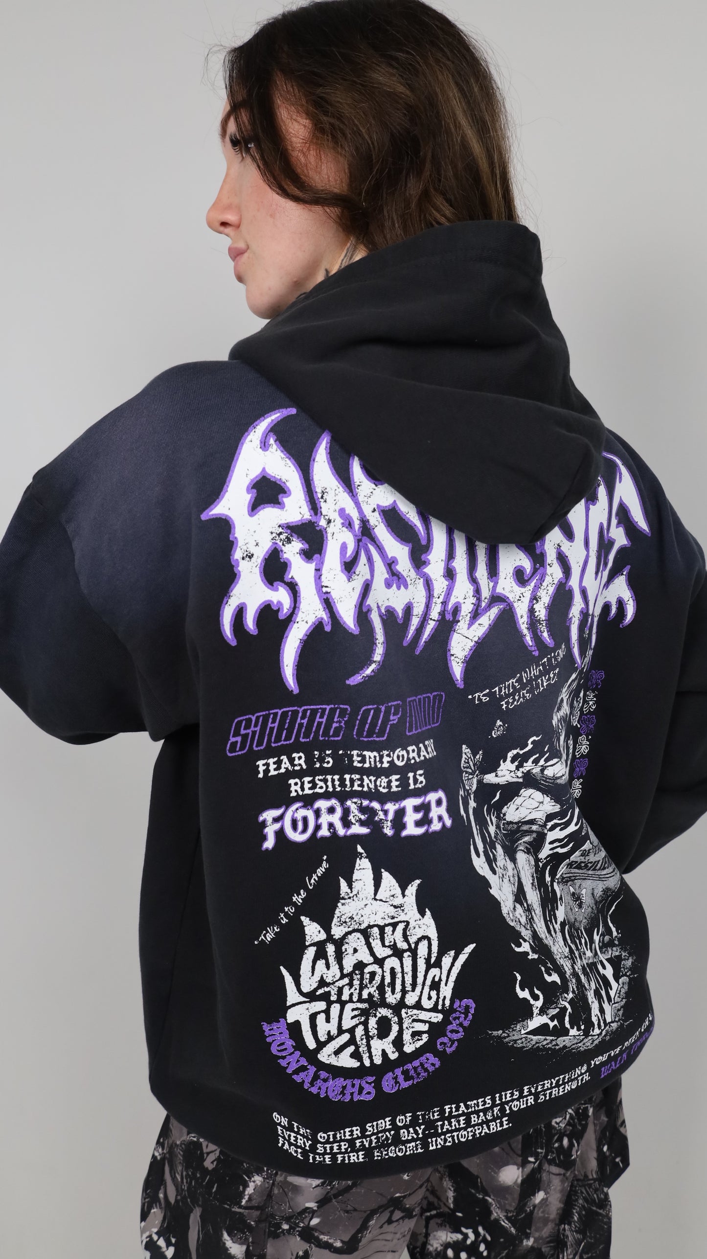 WALK THROUGH FIRE - LUXURY POTASSIUM WASHED HOODIE (1 of 8 MADE)