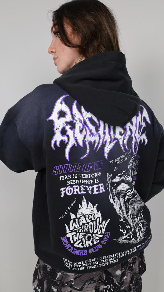 WALK THROUGH FIRE - LUXURY POTASSIUM WASHED HOODIE (1 of 8 MADE)