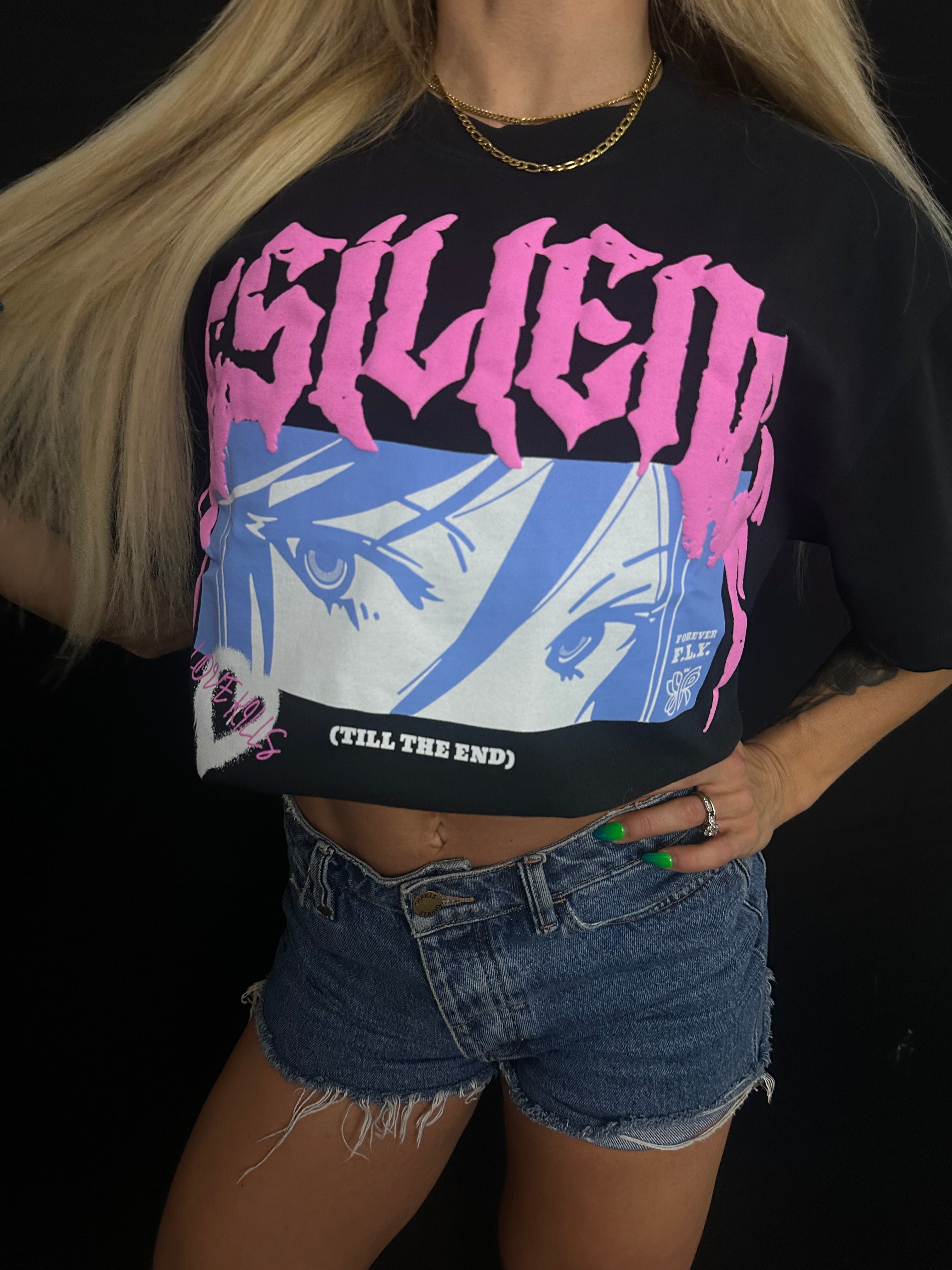 "LOVE KILLS" - OVERSIZED TEE (BLACK)