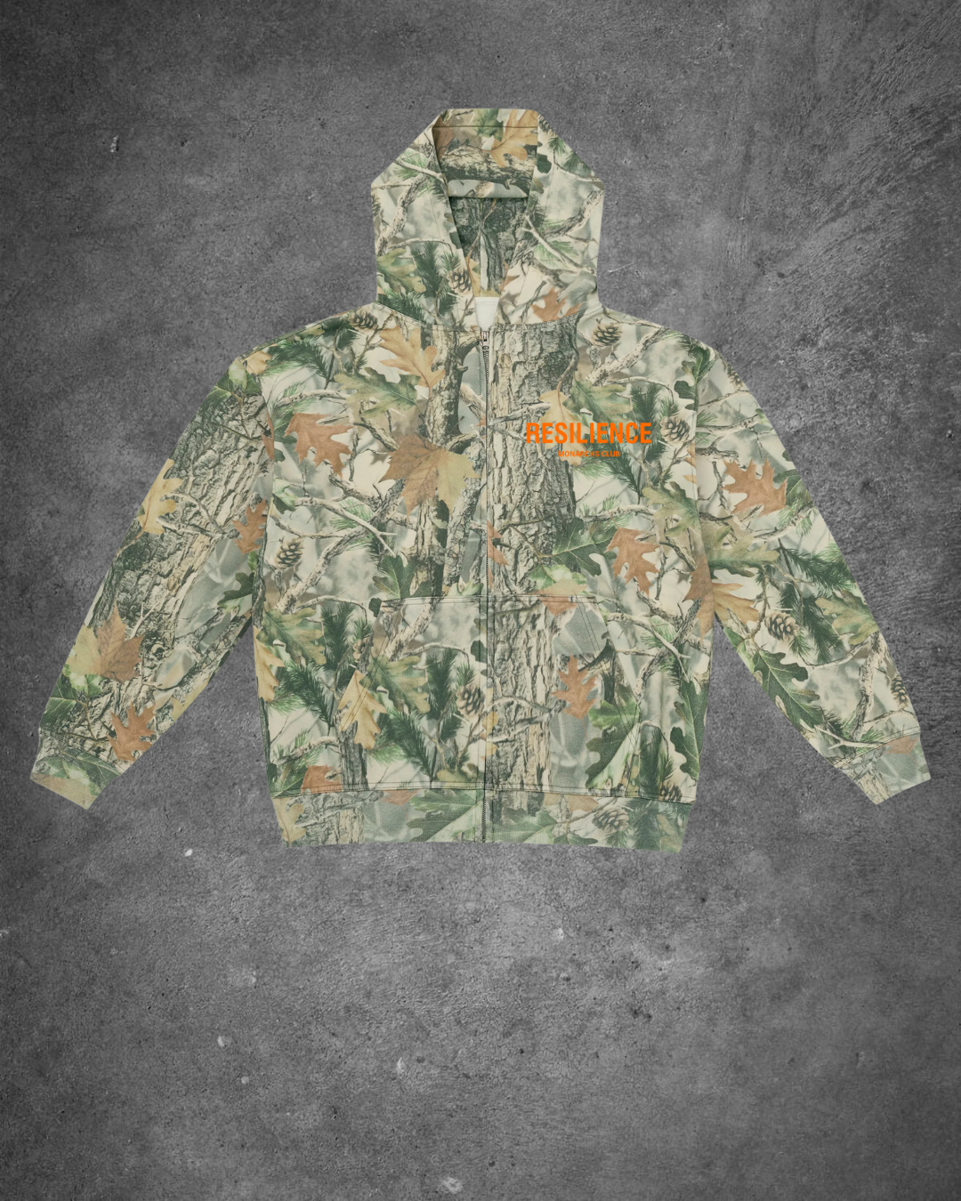 Club Hoodie - Green Tree Camo (Orange) *RARE ITEM 15 TOTAL MADE*