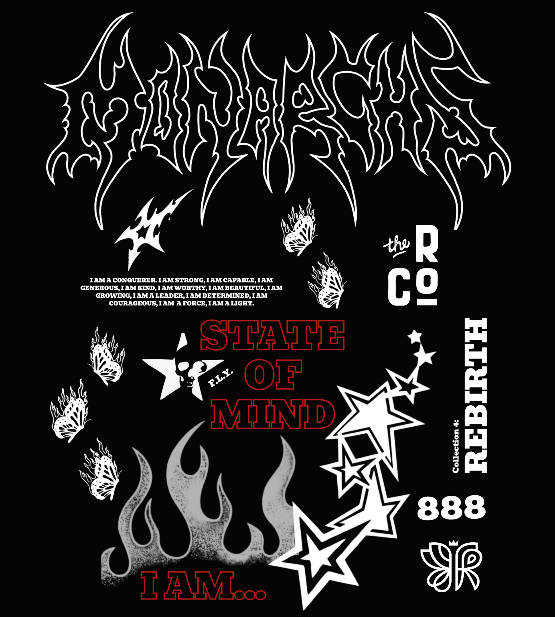 "I AM" - OVERSIZED TEE (BLACK)