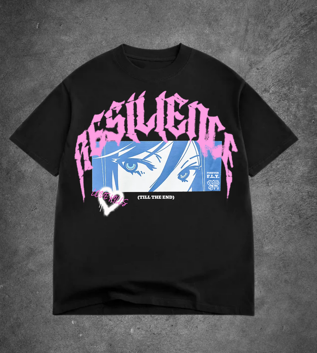 "LOVE KILLS" - OVERSIZED TEE (BLACK)