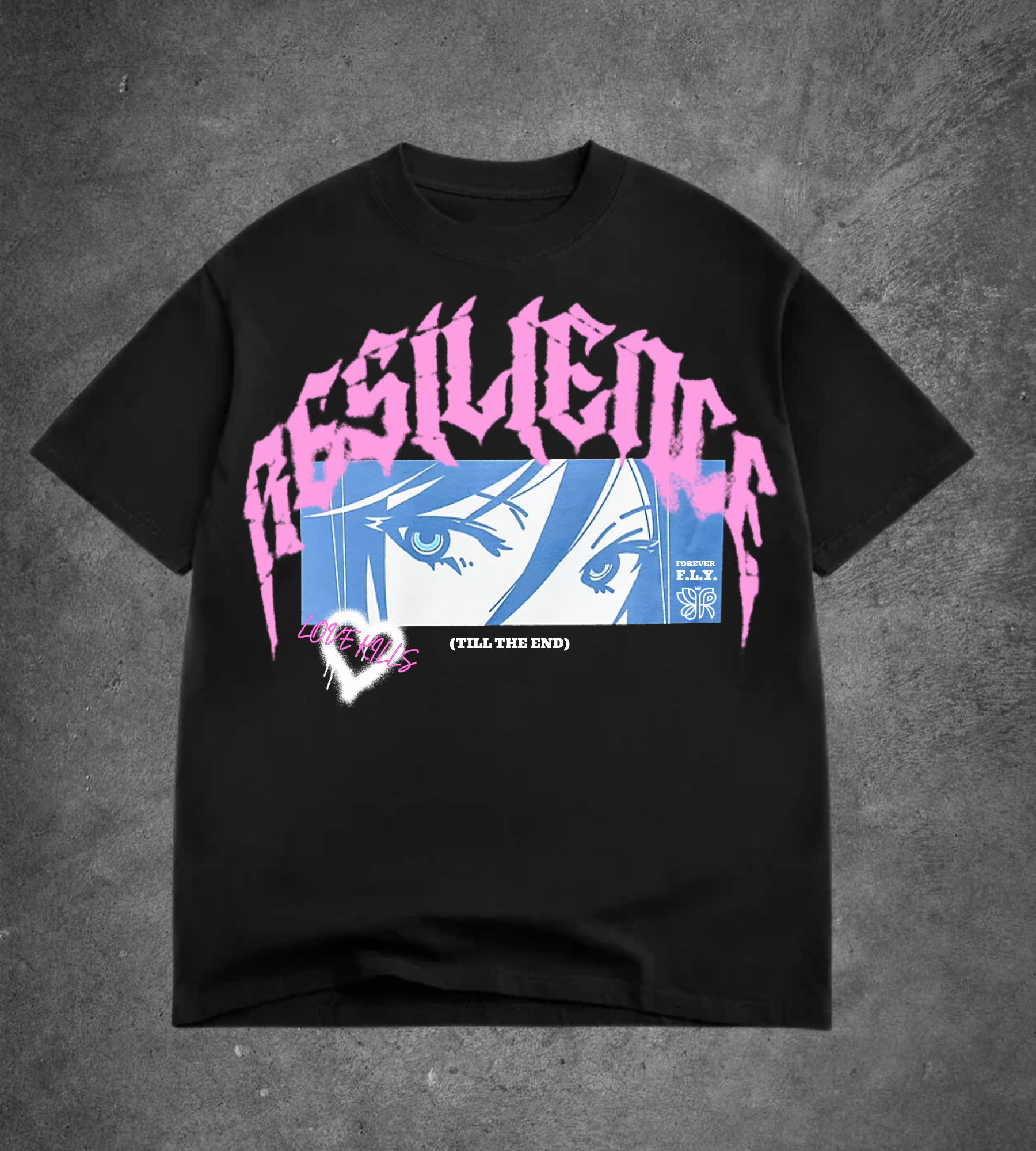 "LOVE KILLS" - OVERSIZED TEE (BLACK)