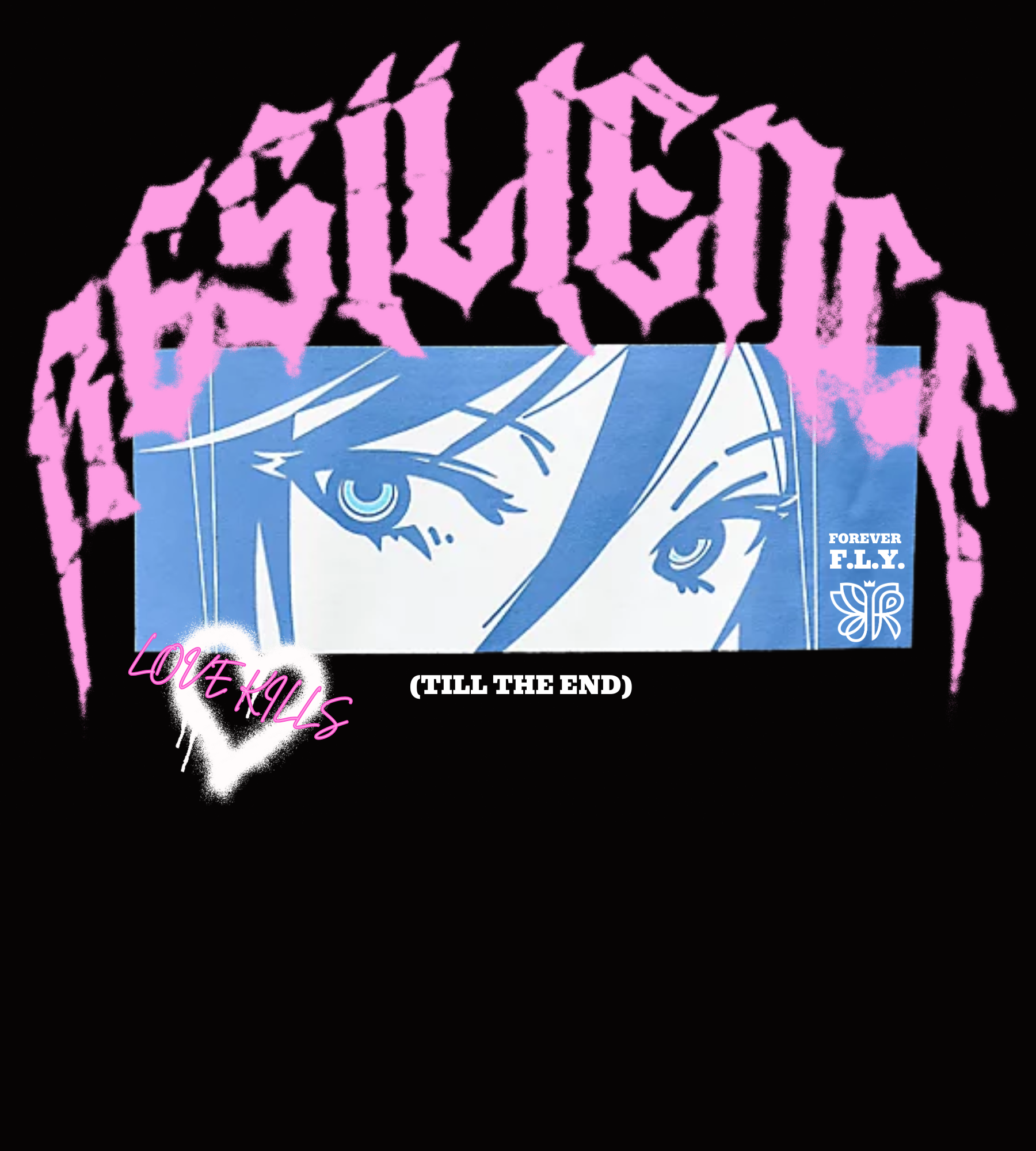 "LOVE KILLS" - OVERSIZED TEE (BLACK)