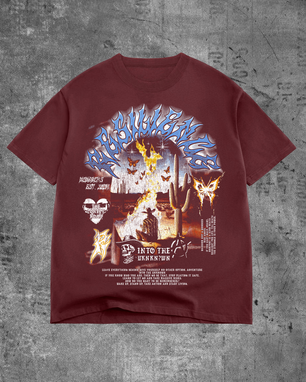 THE LONELY ROAD- O/S TEE