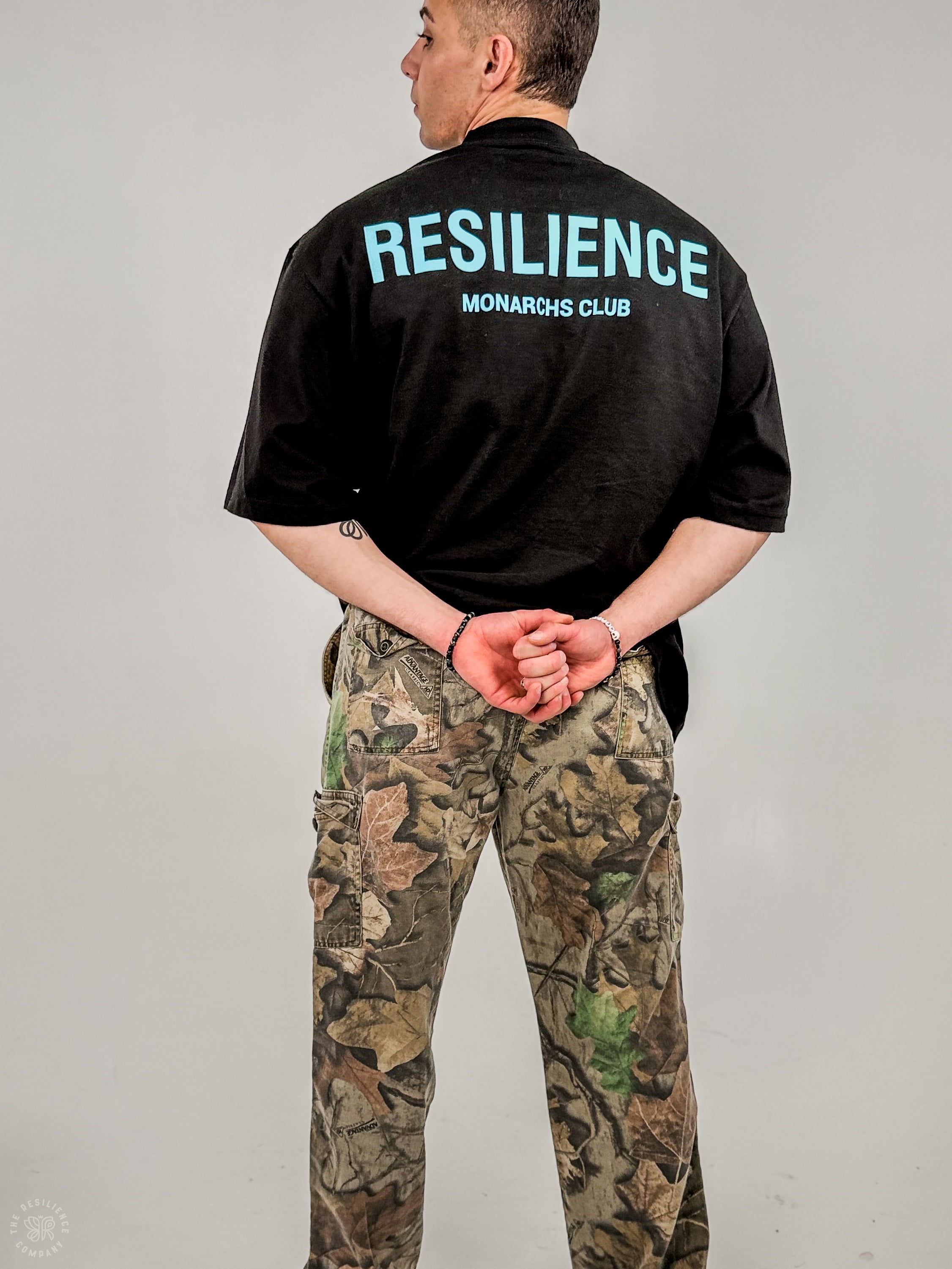 Monarchs Club -  Oversized Tee | Black / Teal