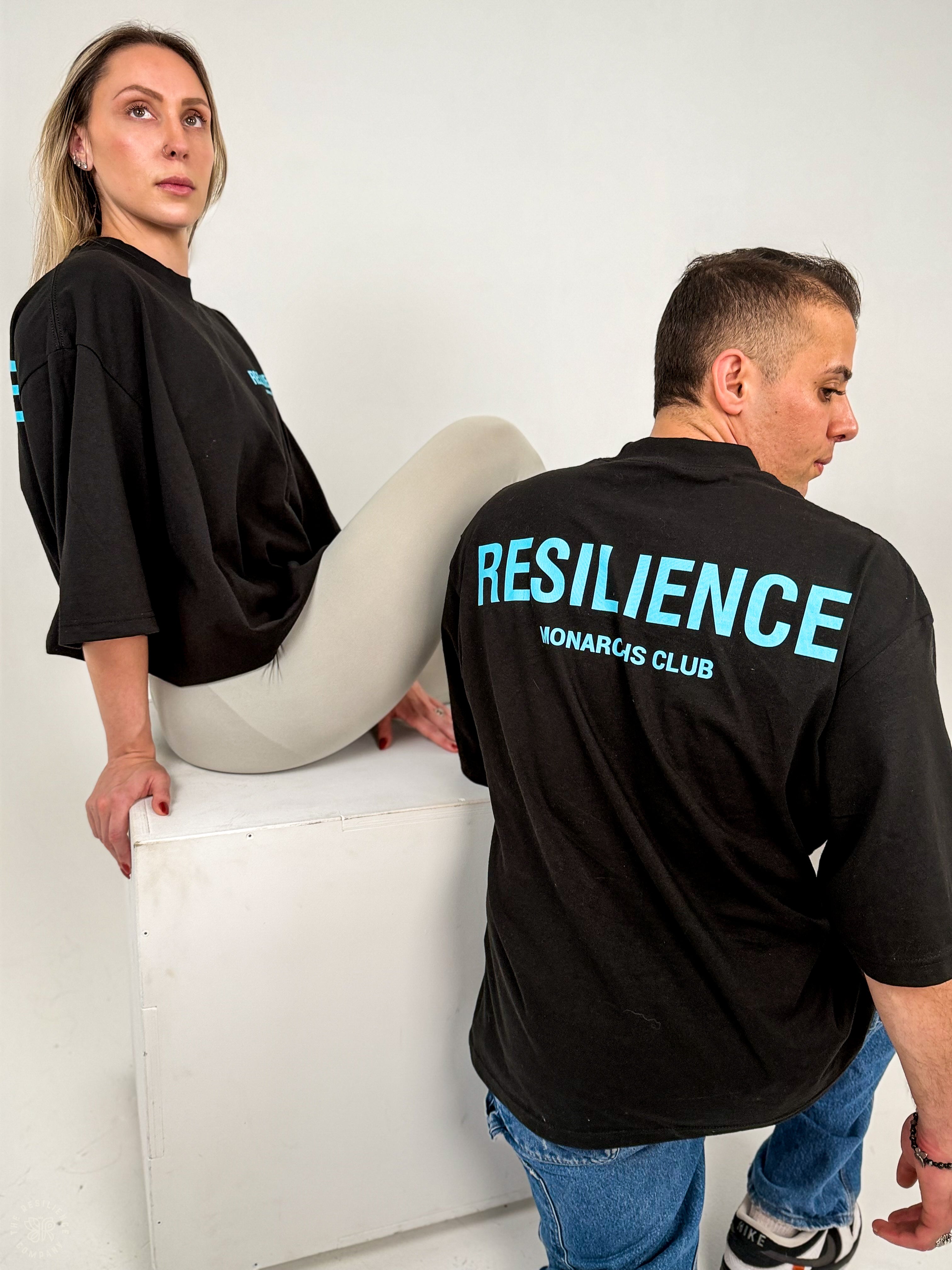 Monarchs Club -  Oversized Tee | Black / Teal