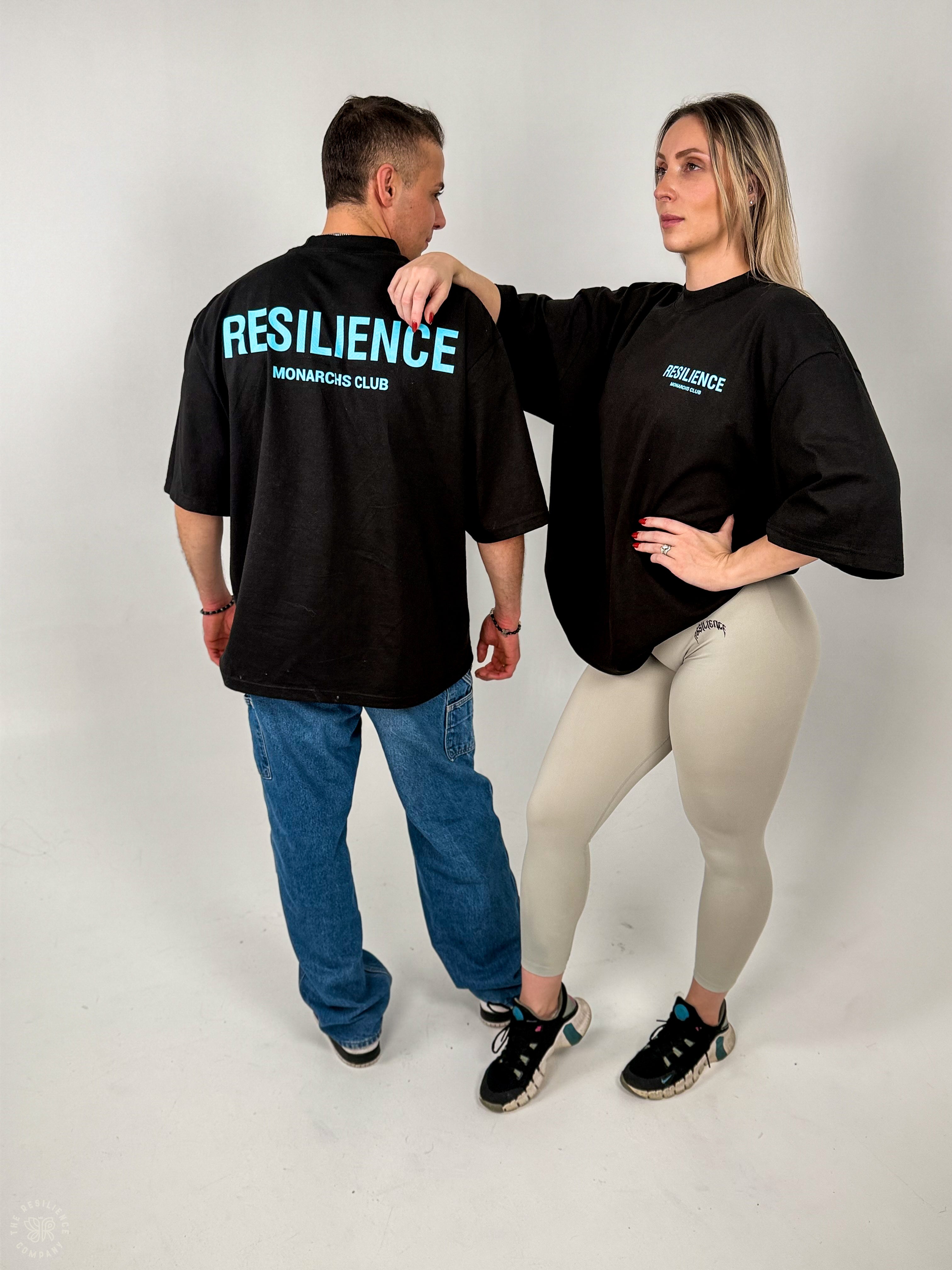 Monarchs Club -  Oversized Tee | Black / Teal