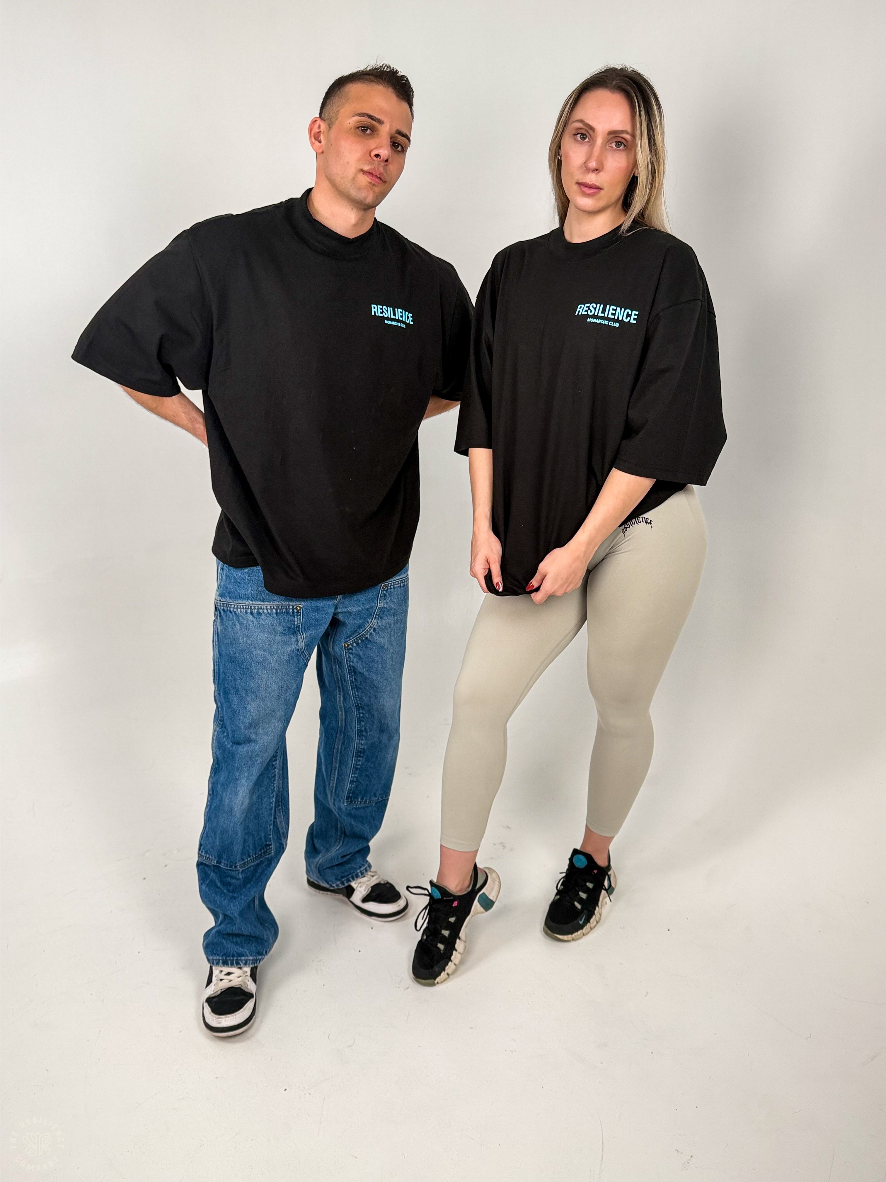 Monarchs Club -  Oversized Tee | Black / Teal