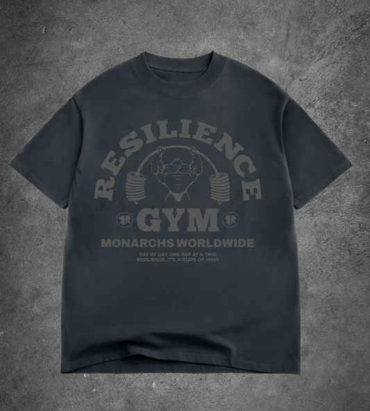 RESILIENCE GYM- OVERSIZED TEE (VINTAGE BLACK)