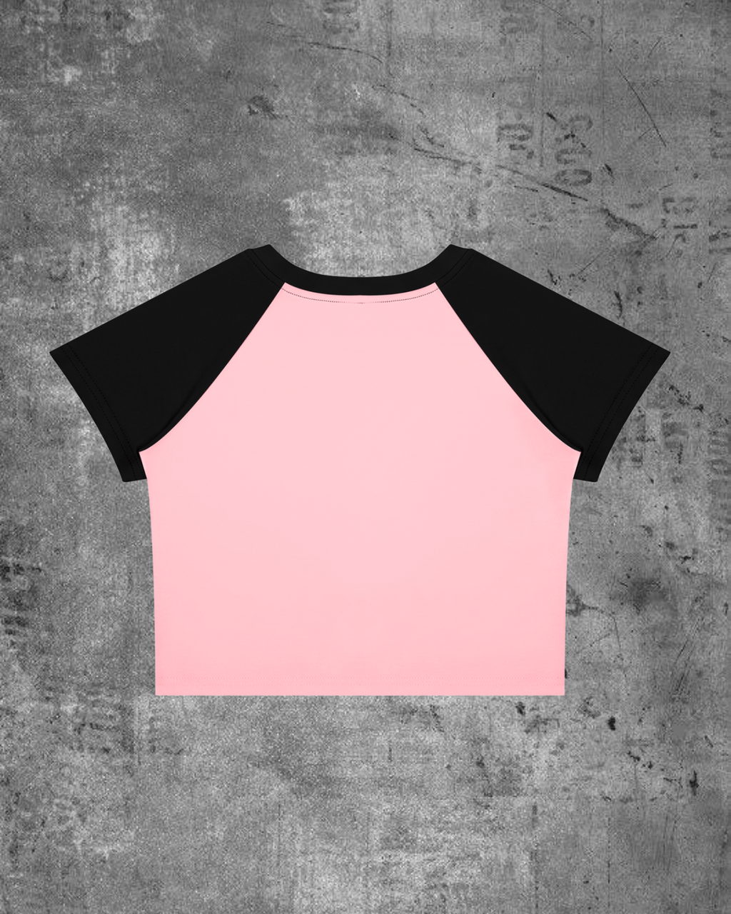 "LEGACY ARCH" WOMENS BABY CROP TEE - BLACK/PINK