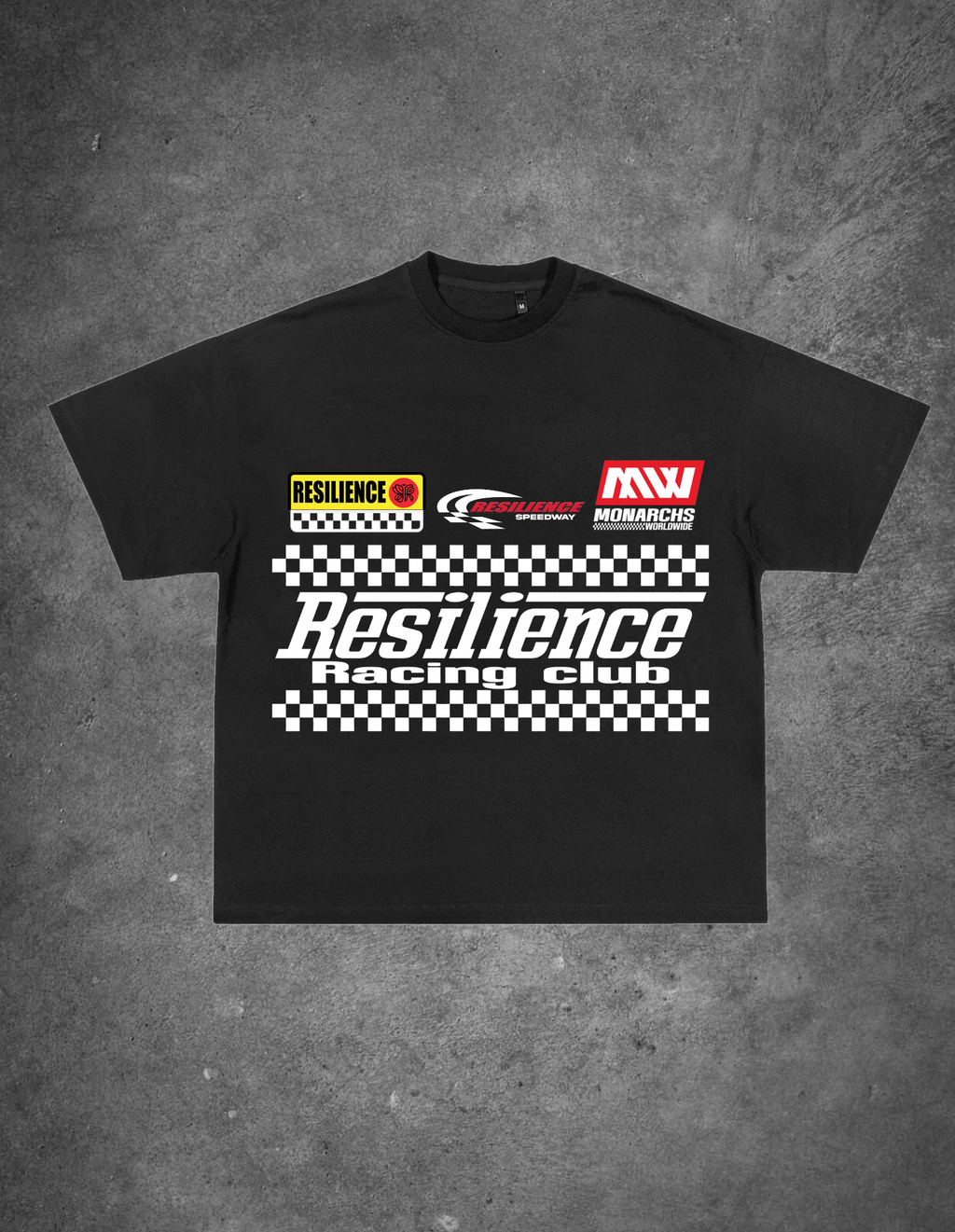 "MIRACLE MILE" - OVERSIZED TEE (BLACK)