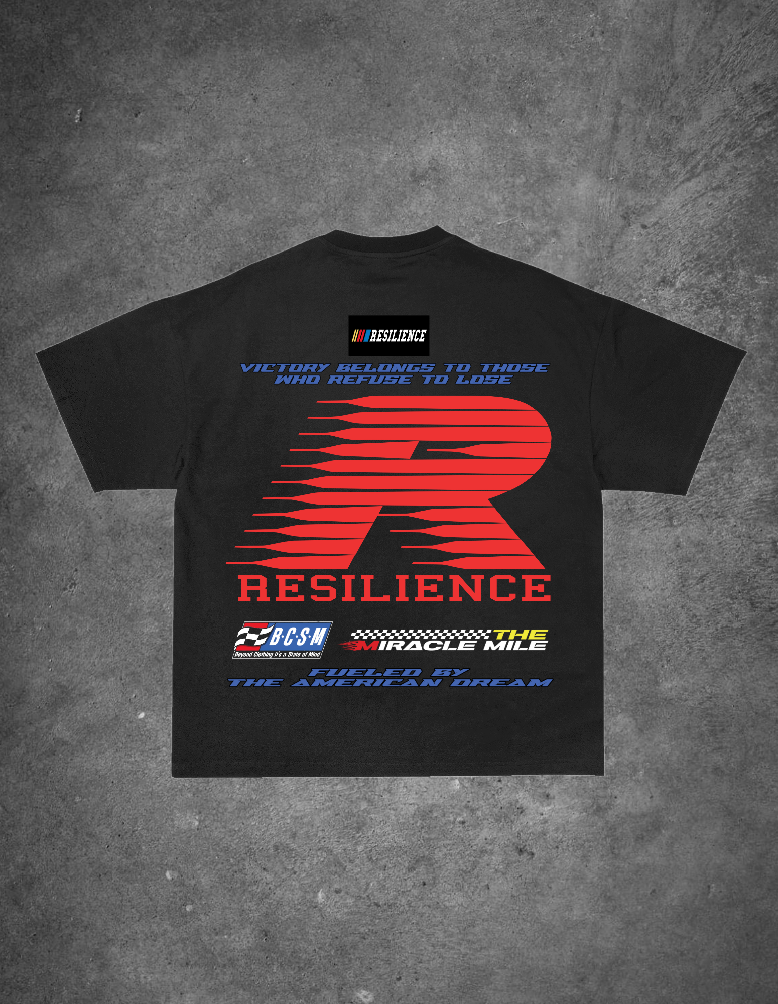 "MIRACLE MILE" - OVERSIZED TEE (BLACK)