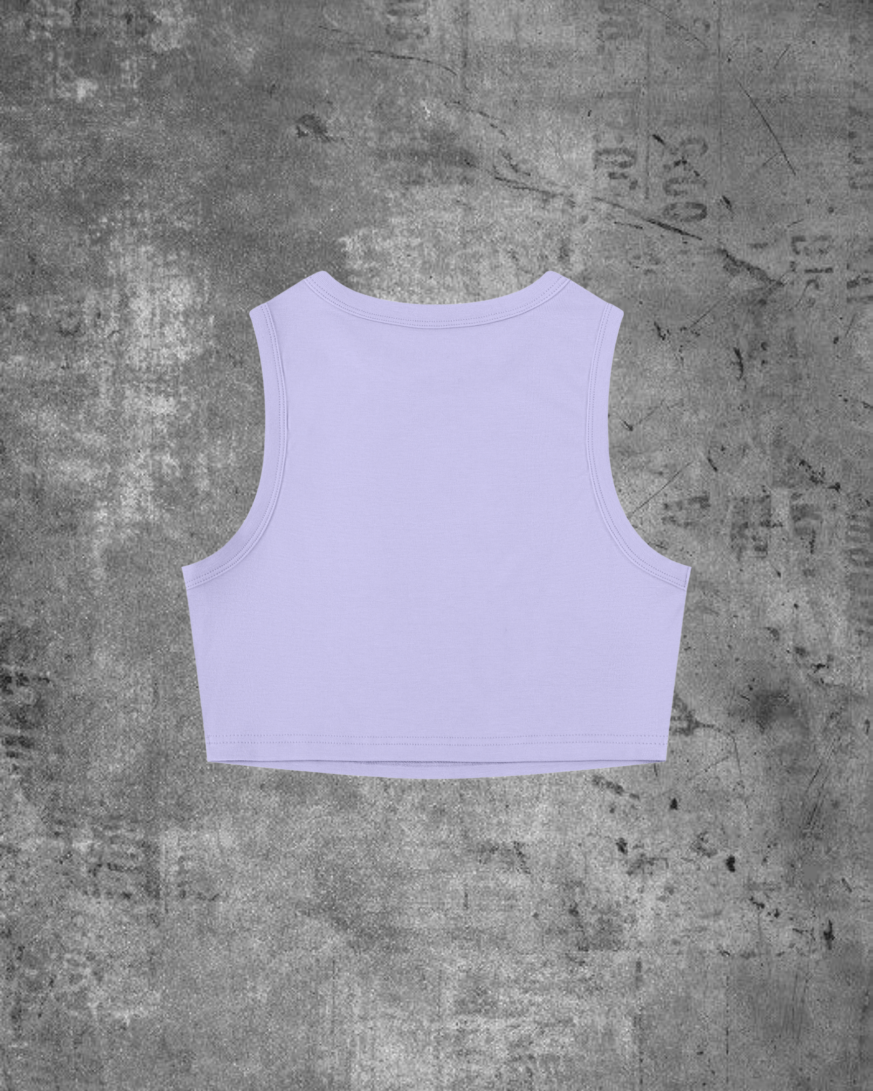 WOMENS BABY-CROP TANK (PURPLE/ TEAL)
