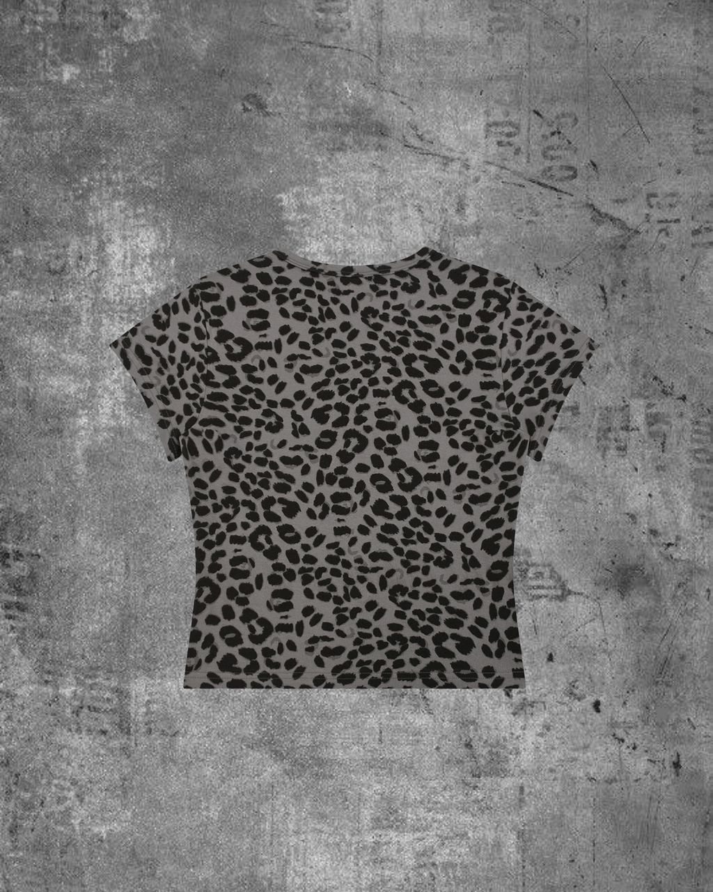 WOMENS SELF LOVE BABY TEE- LEOPARD