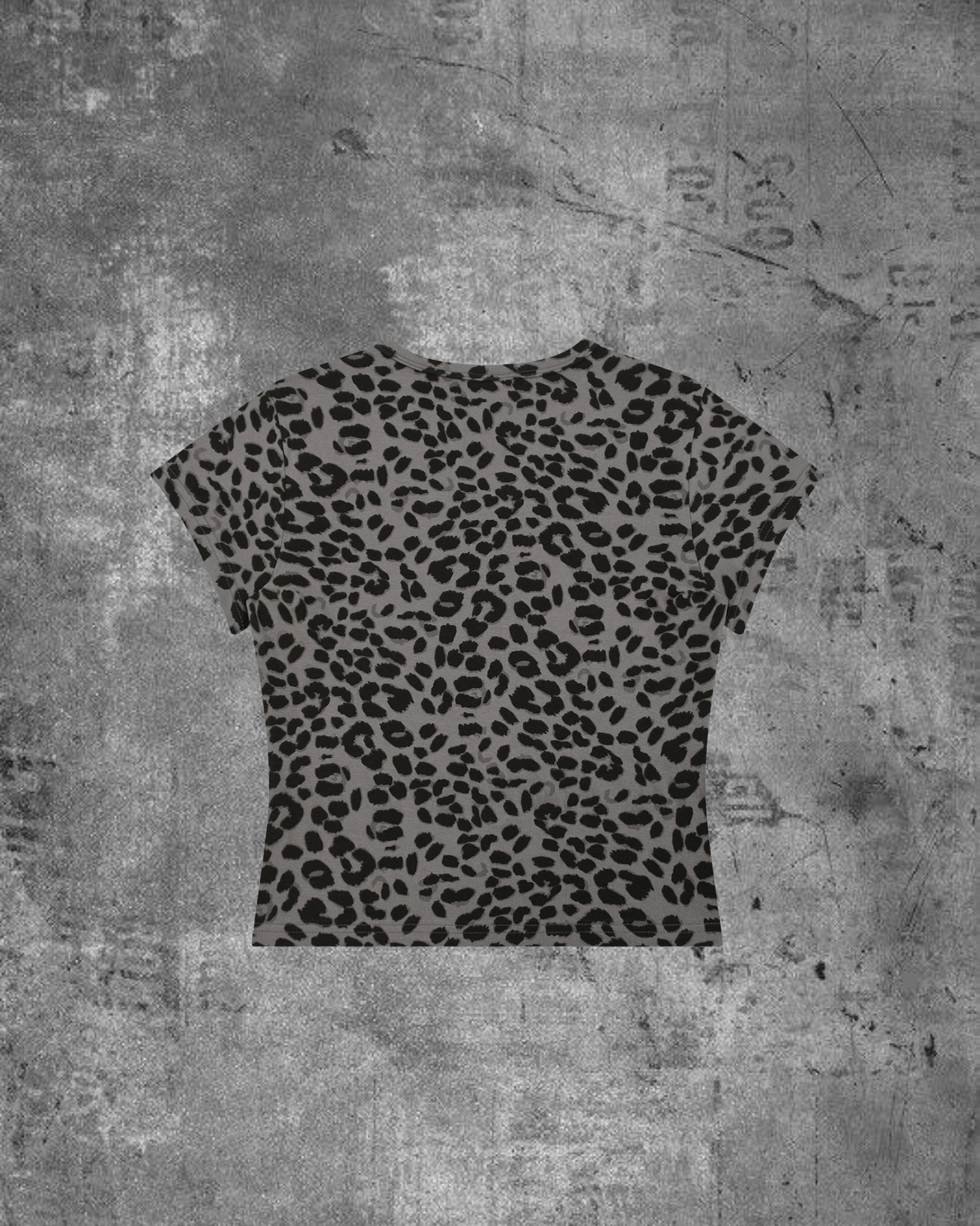 WOMENS SELF LOVE BABY TEE- LEOPARD